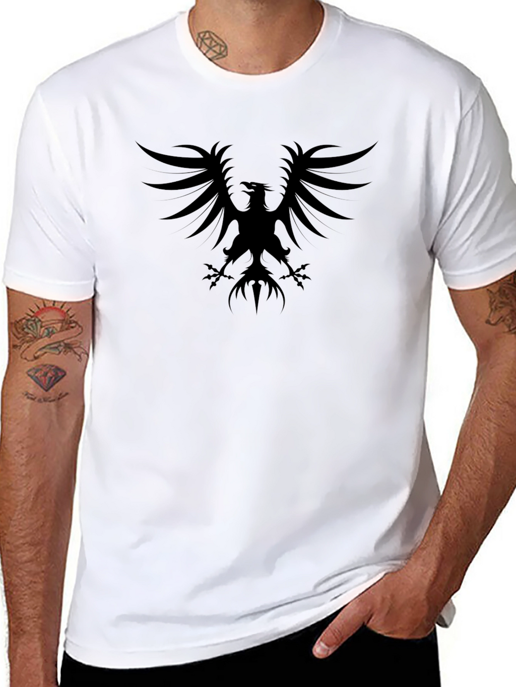 Black Eagle Graphic T-Shirt - Stylish Mens Tee