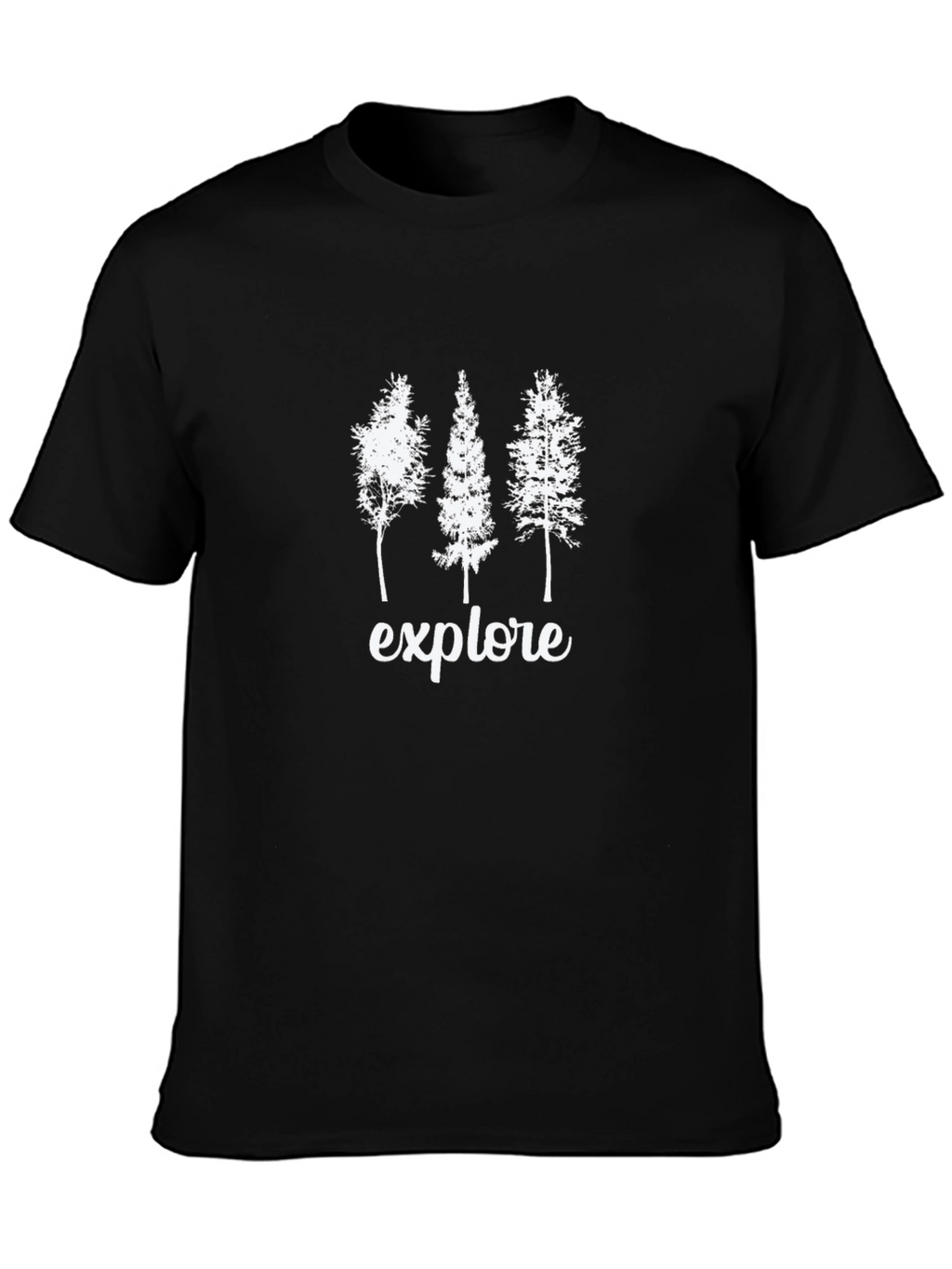Explore Nature Graphic Print Mens Black T-Shirt