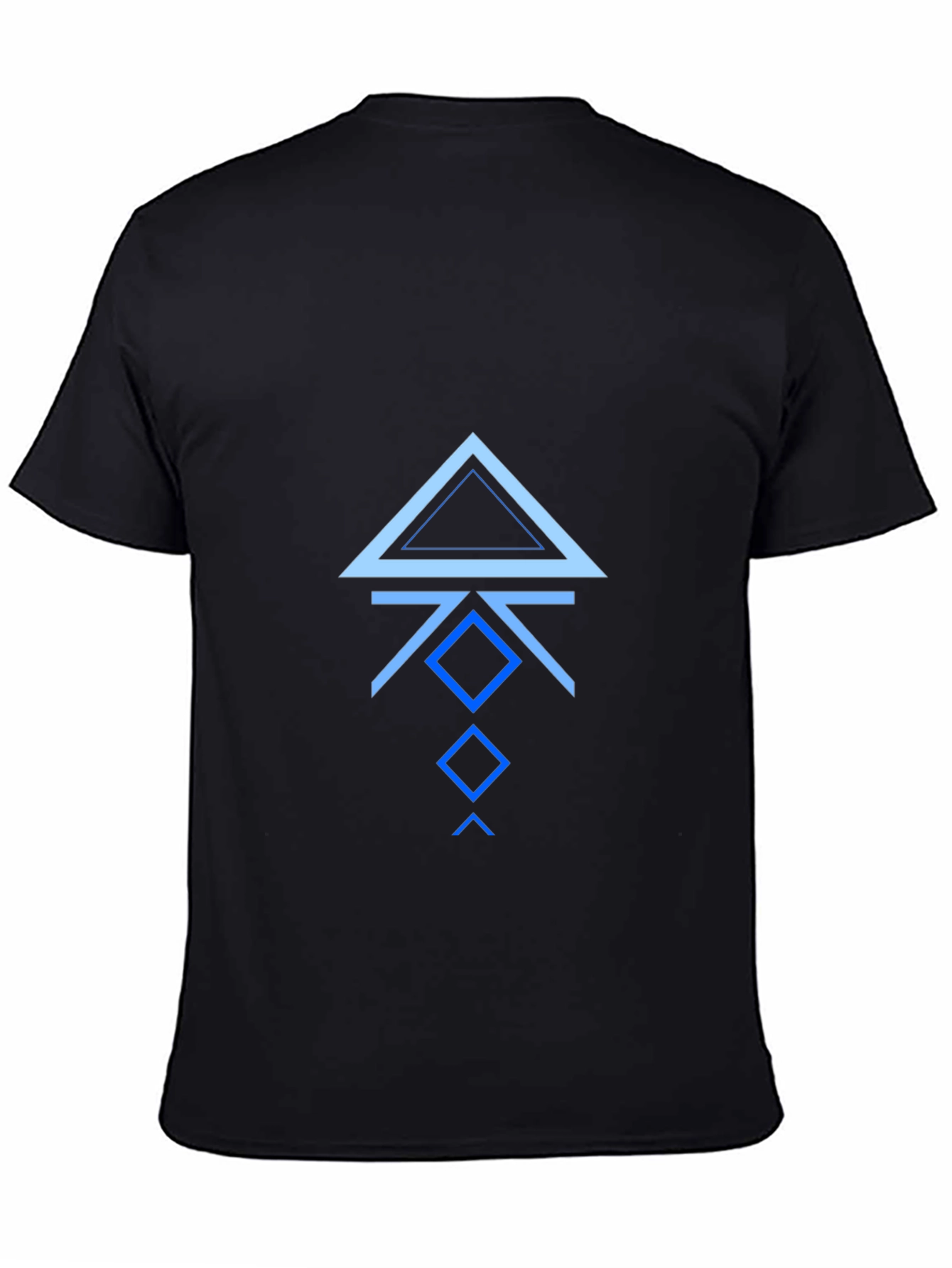 Geometric Arrow Graphic Print Black T-Shirt