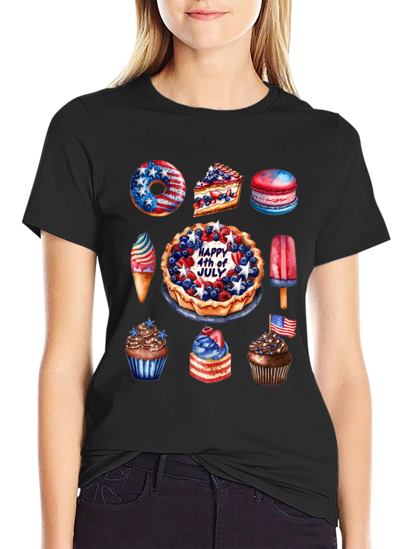 Patriotic 4th of July Dessert T-Shirt