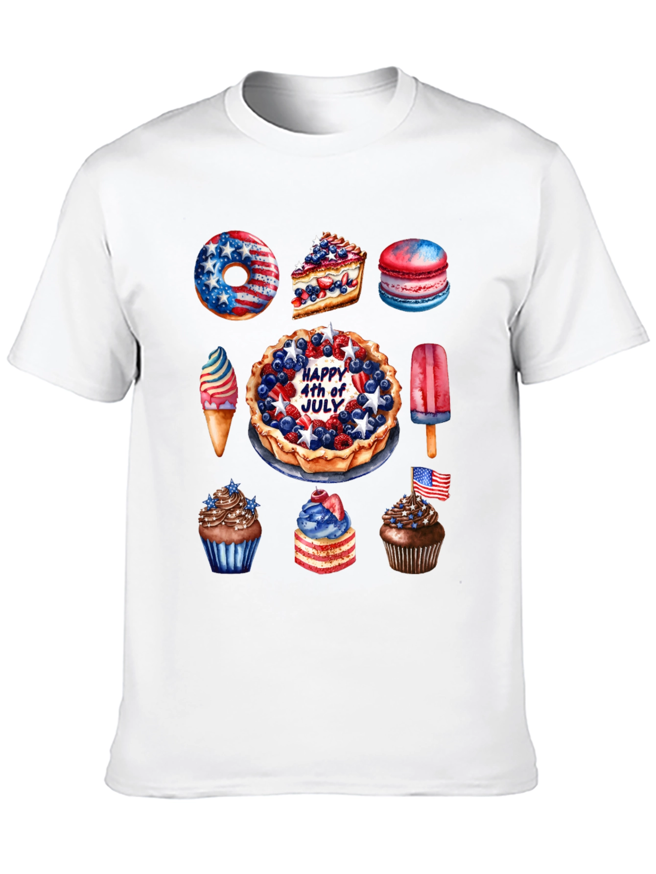 Patriotic 4th of July Dessert T-Shirt