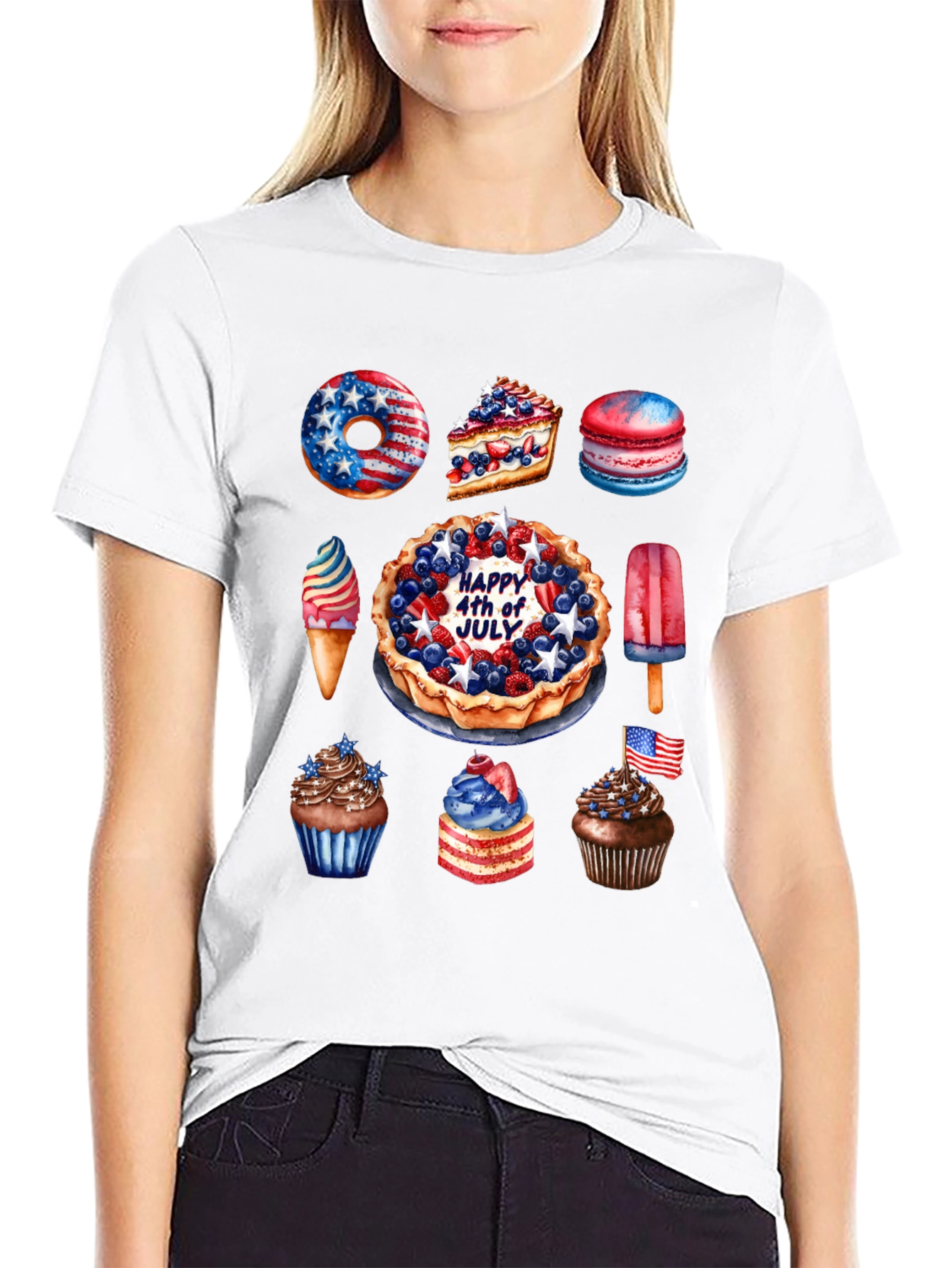 Patriotic 4th of July Dessert T-Shirt