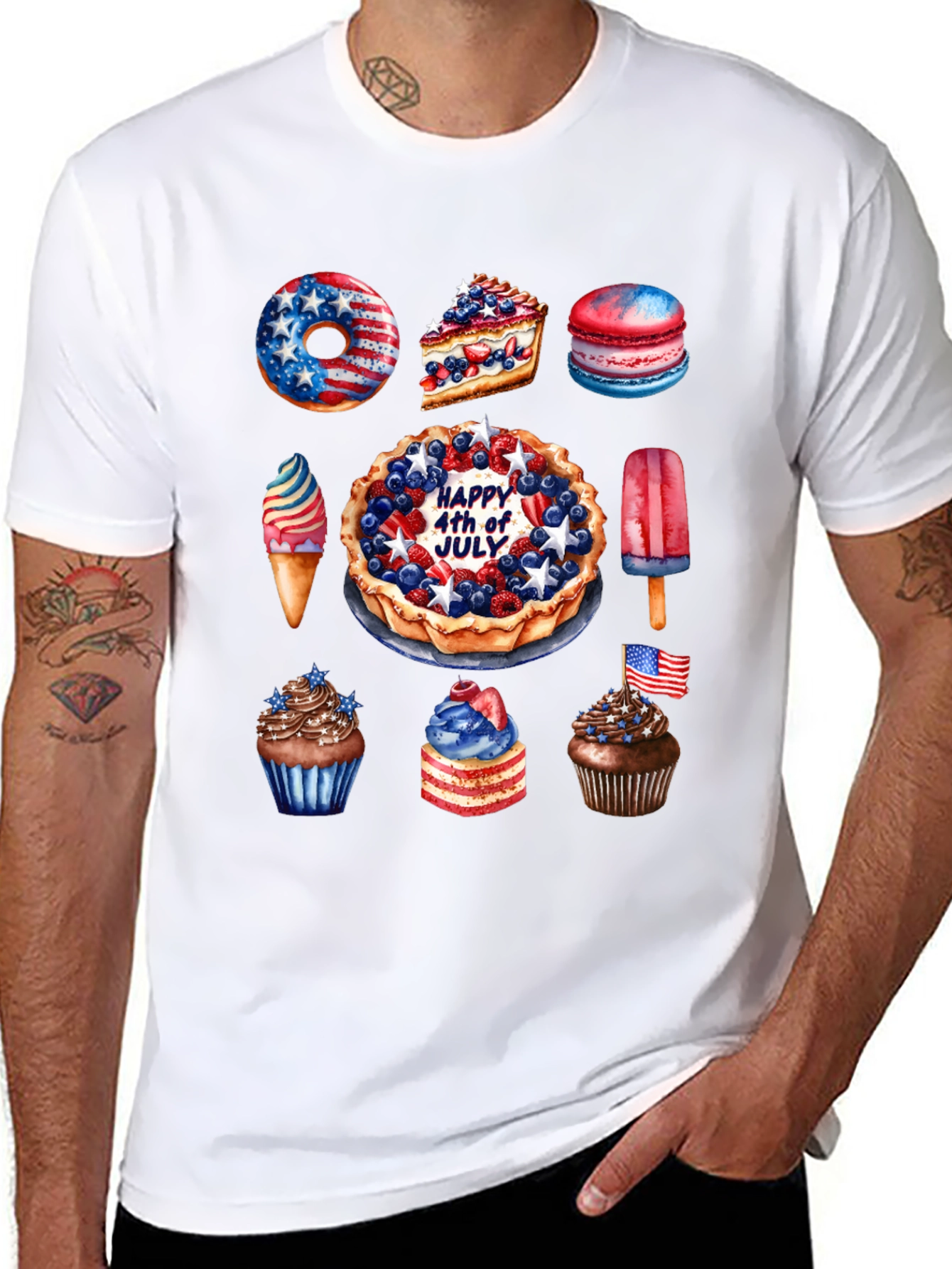 Patriotic 4th of July Dessert T-Shirt