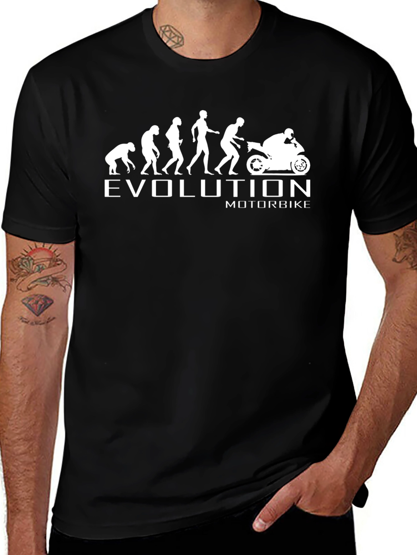 Evolution Motorbike T-Shirt - Humorous Design