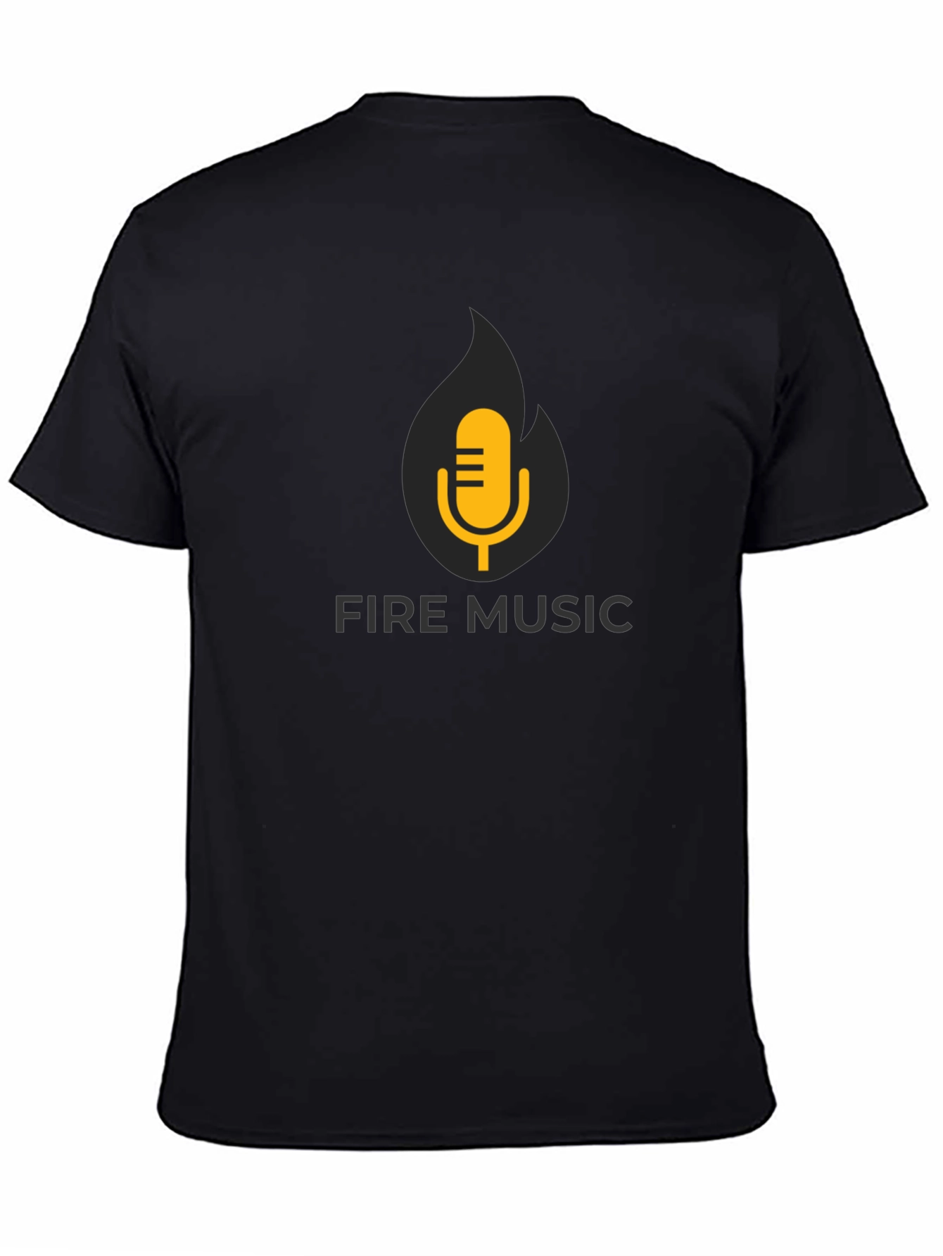 Fire Music Black T-Shirt: Hot Sound!