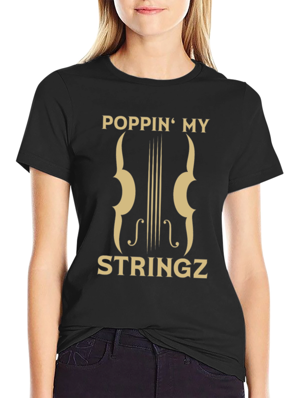 Poppin My Stringz Graphic Tee - Musician Style