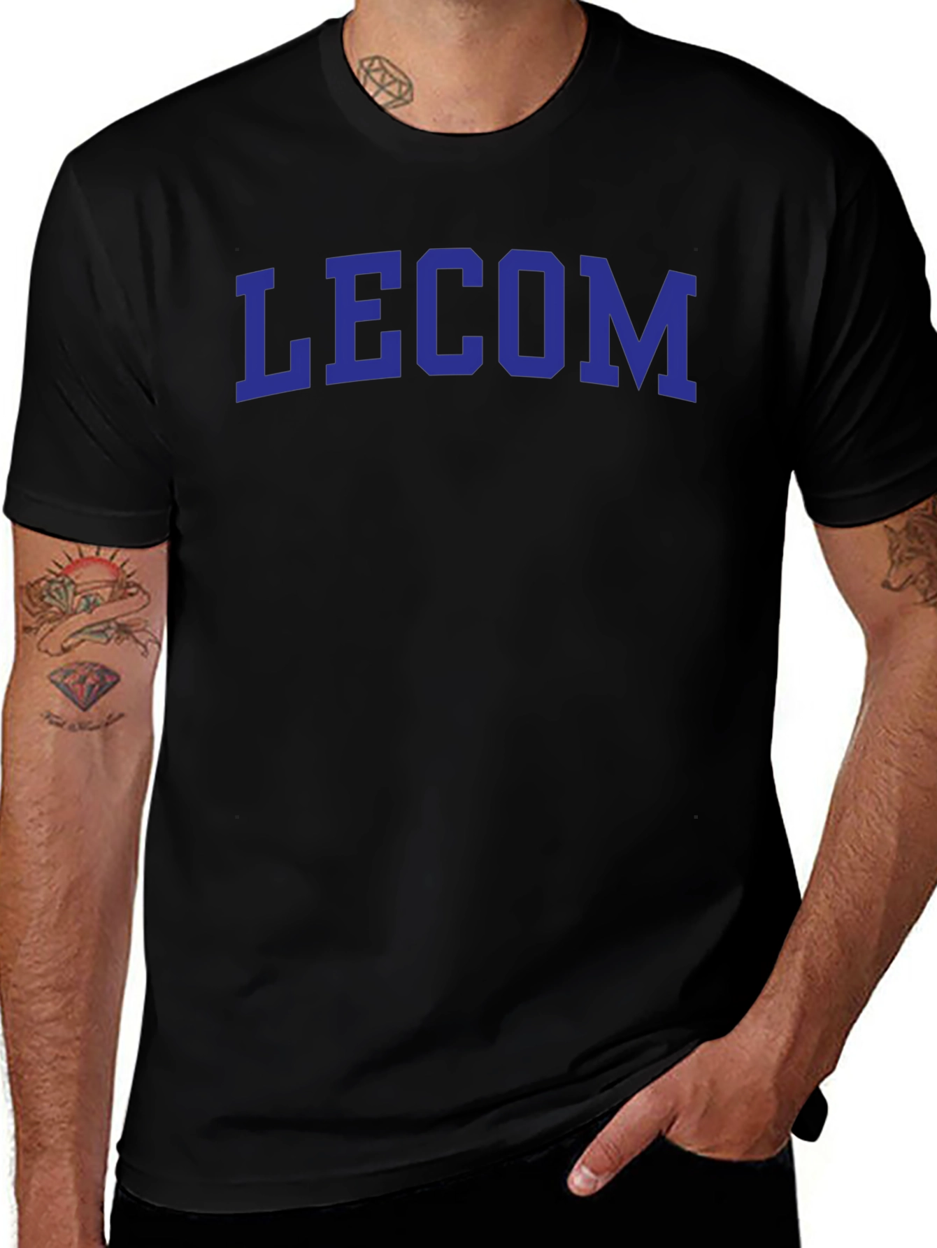 LECOM Black Graphic T-Shirt