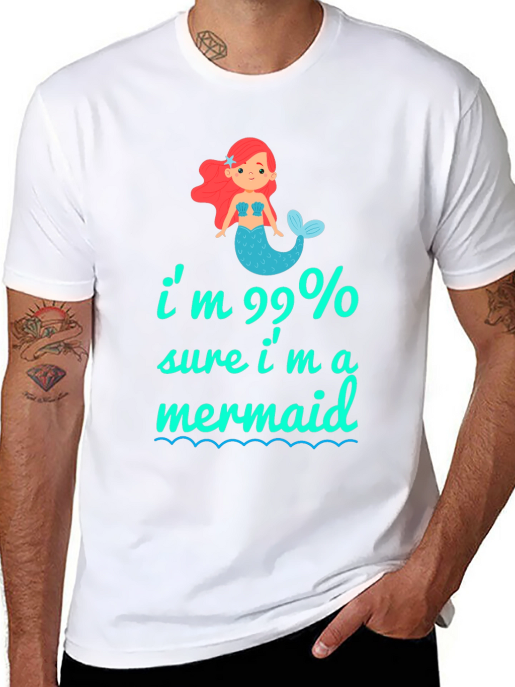 99% Mermaid Graphic Tee - Unique & Playful T-Shirt