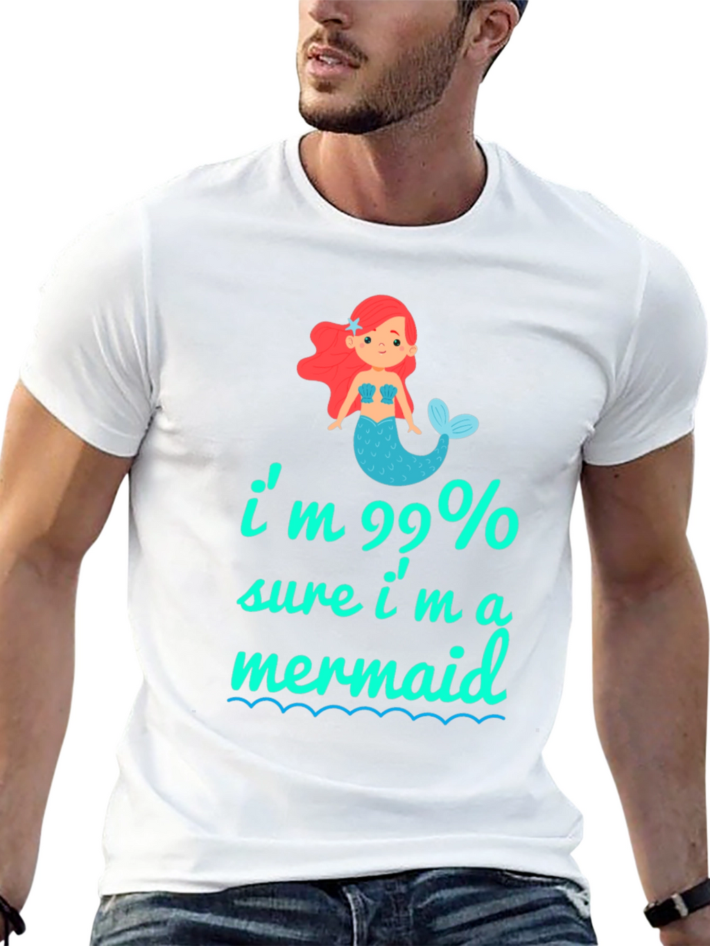 99% Mermaid Graphic Tee - Unique & Playful T-Shirt