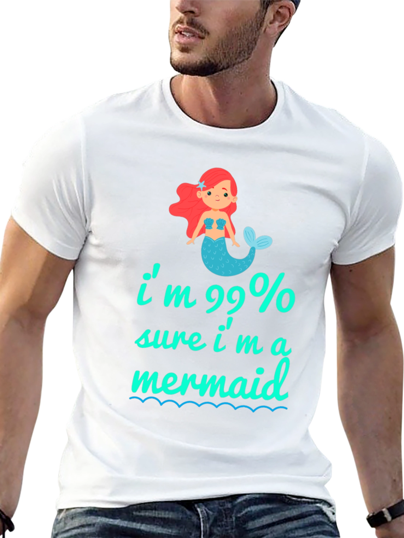 99% Mermaid Graphic Tee - Unique & Playful T-Shirt
