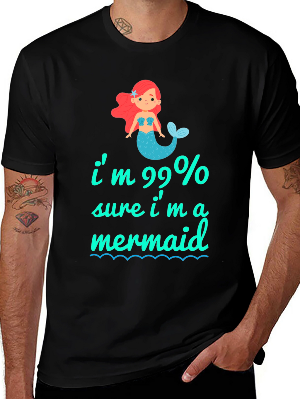 99% Mermaid Graphic Tee - Unique & Playful T-Shirt