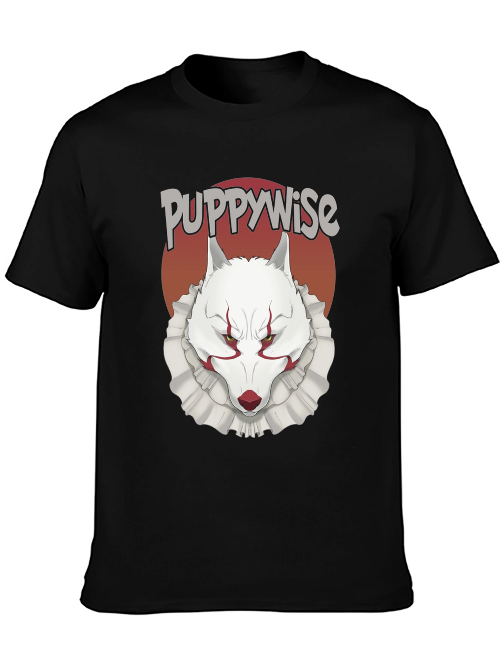 Puppywise T-Shirt: Horror Wolf Clown Tee