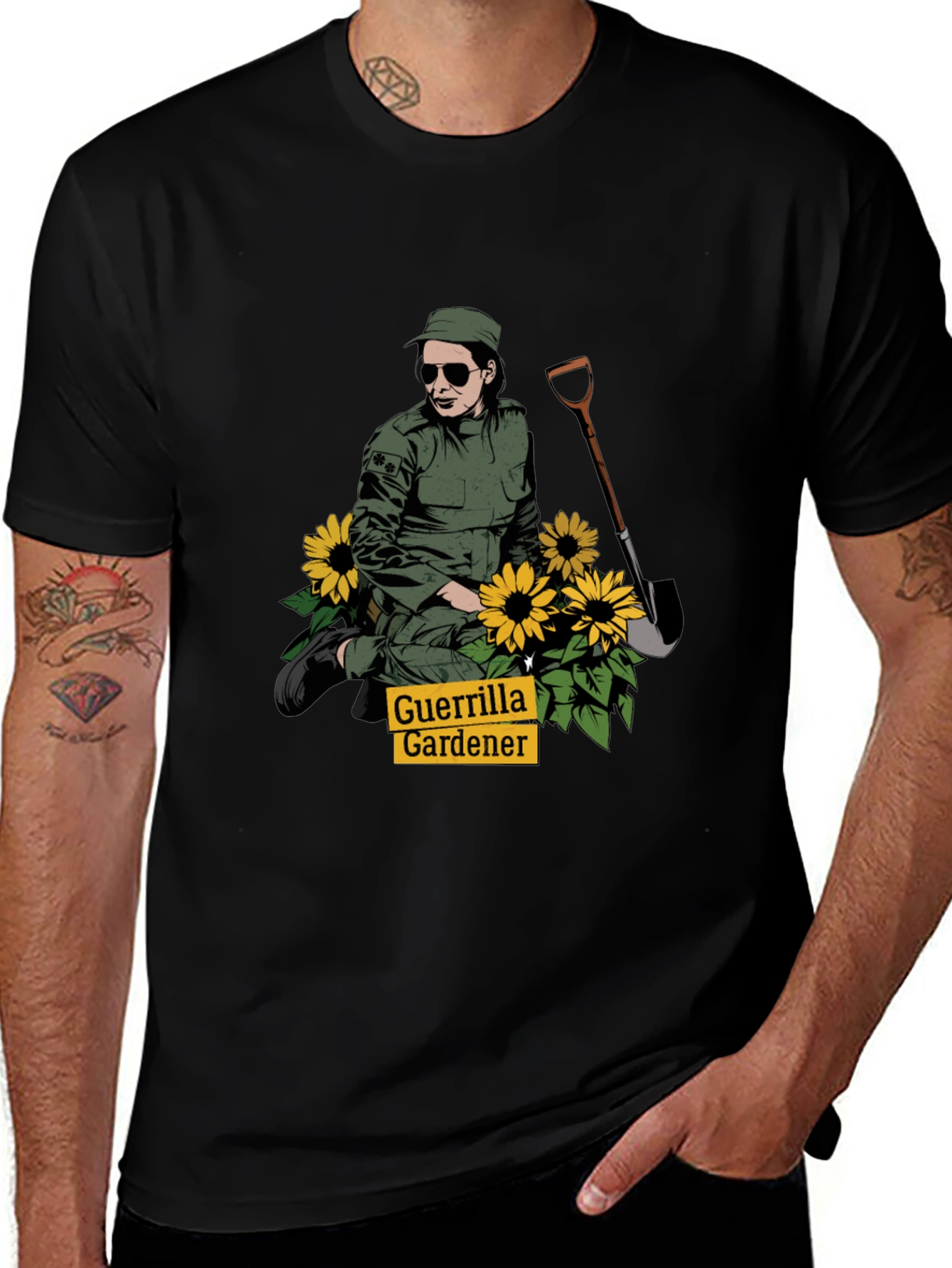 Guerrilla Gardener T-Shirt - Black Graphic Tee