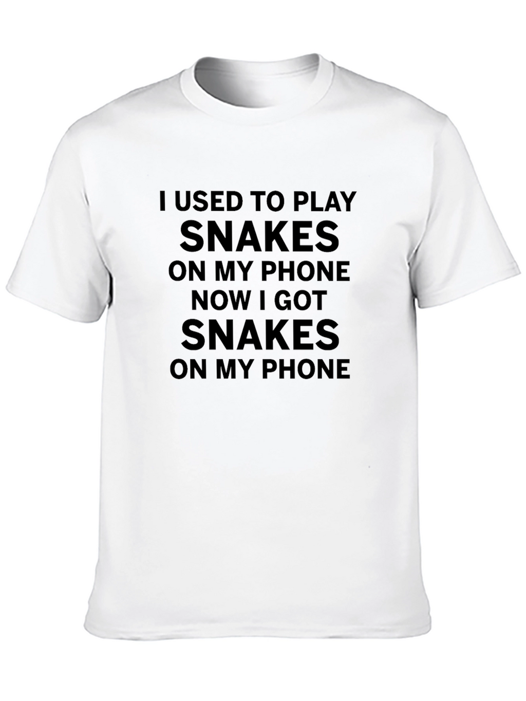 Snakes On My Phone Graphic T-Shirt - Novelty Tee