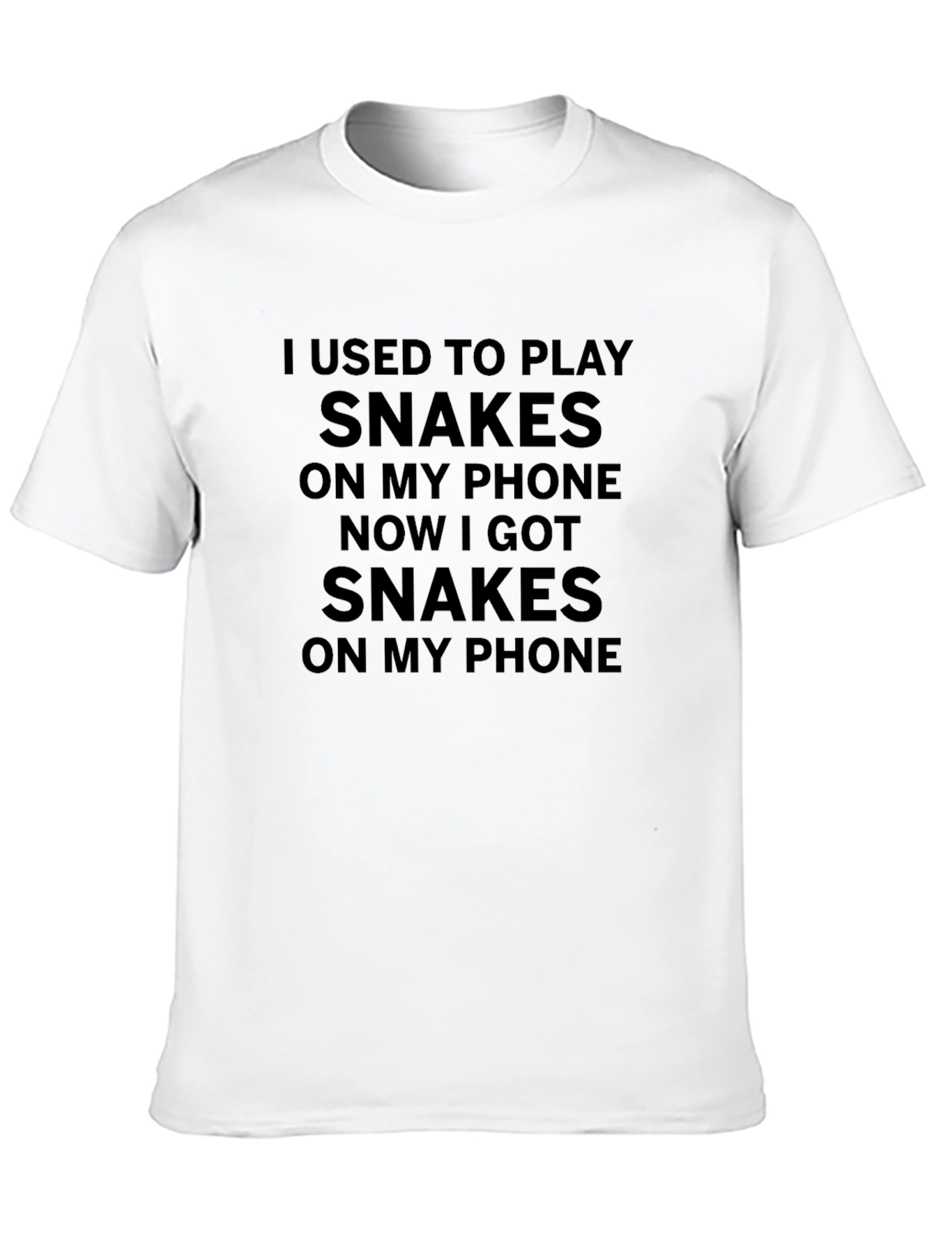 Snakes On My Phone Graphic T-Shirt - Novelty Tee