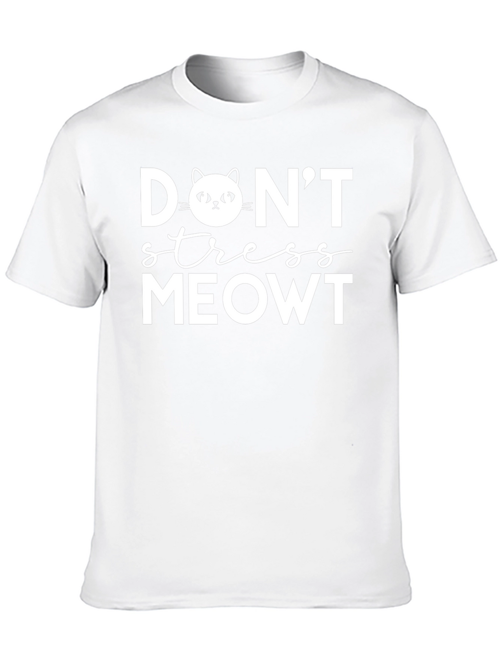 Dont Stress Meowt Black Cotton Graphic Tee