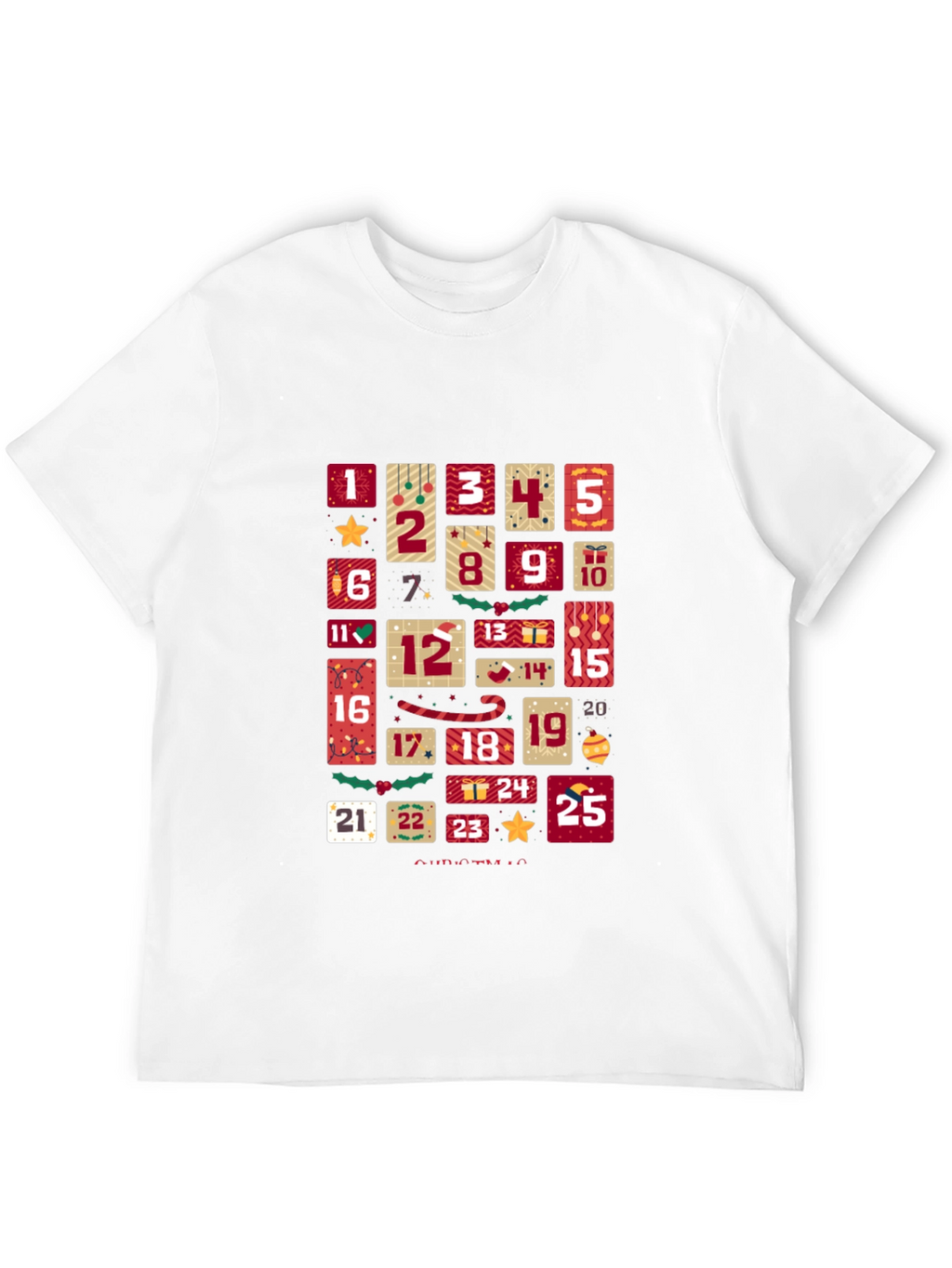 Christmas Advent Calendar T-Shirt - Festive Holiday Tee