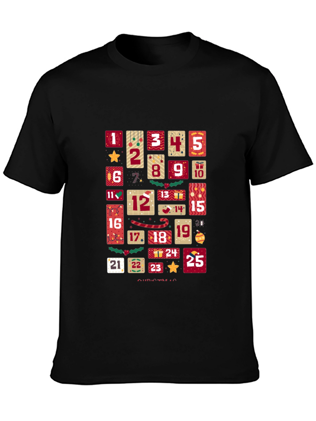 Christmas Advent Calendar T-Shirt - Festive Holiday Tee