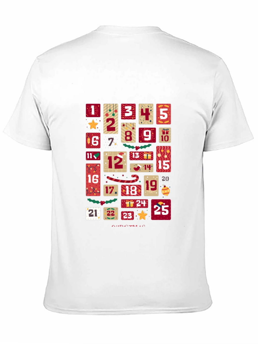 Christmas Advent Calendar T-Shirt - Festive Holiday Tee