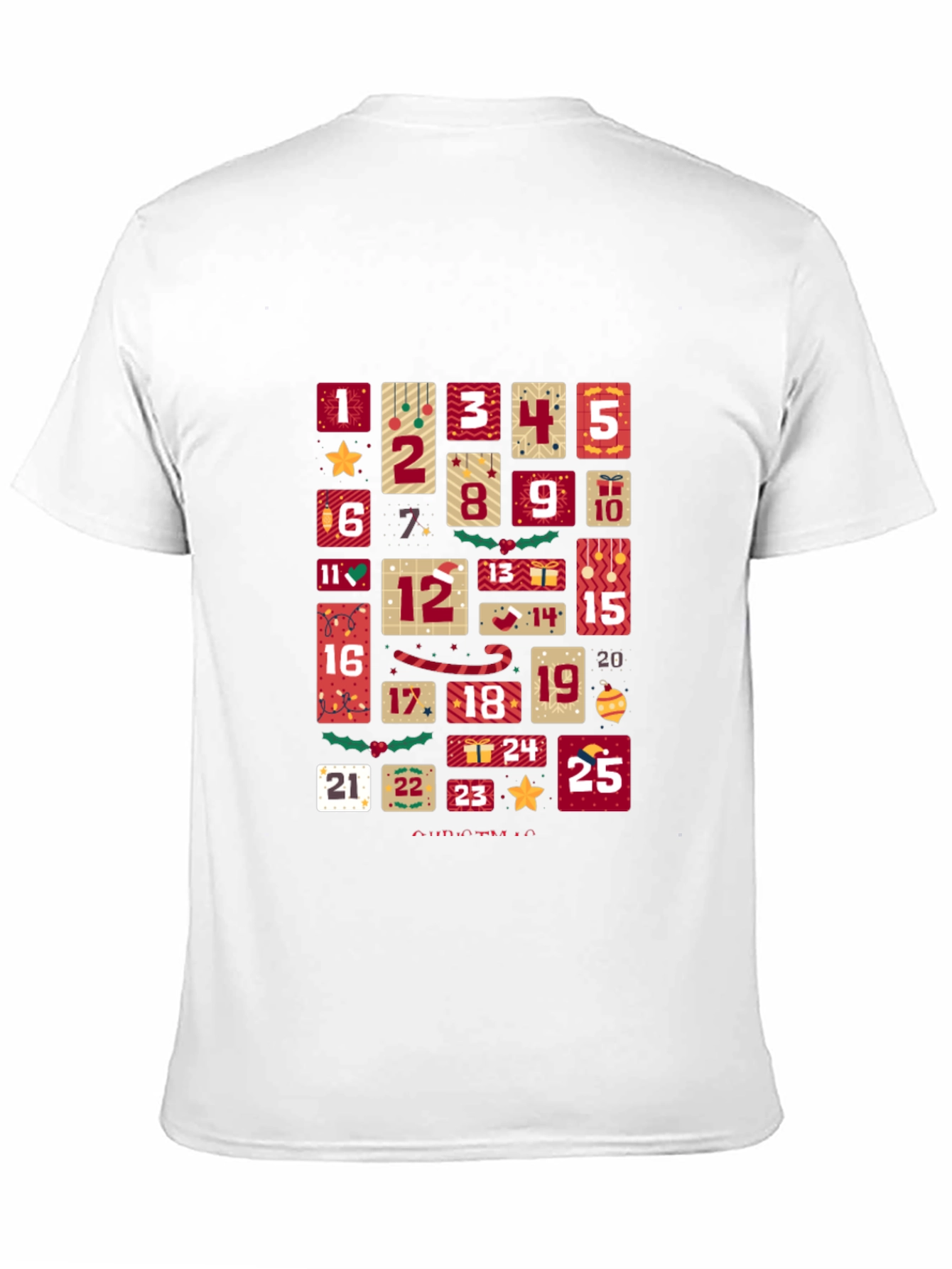 Christmas Advent Calendar T-Shirt - Festive Holiday Tee