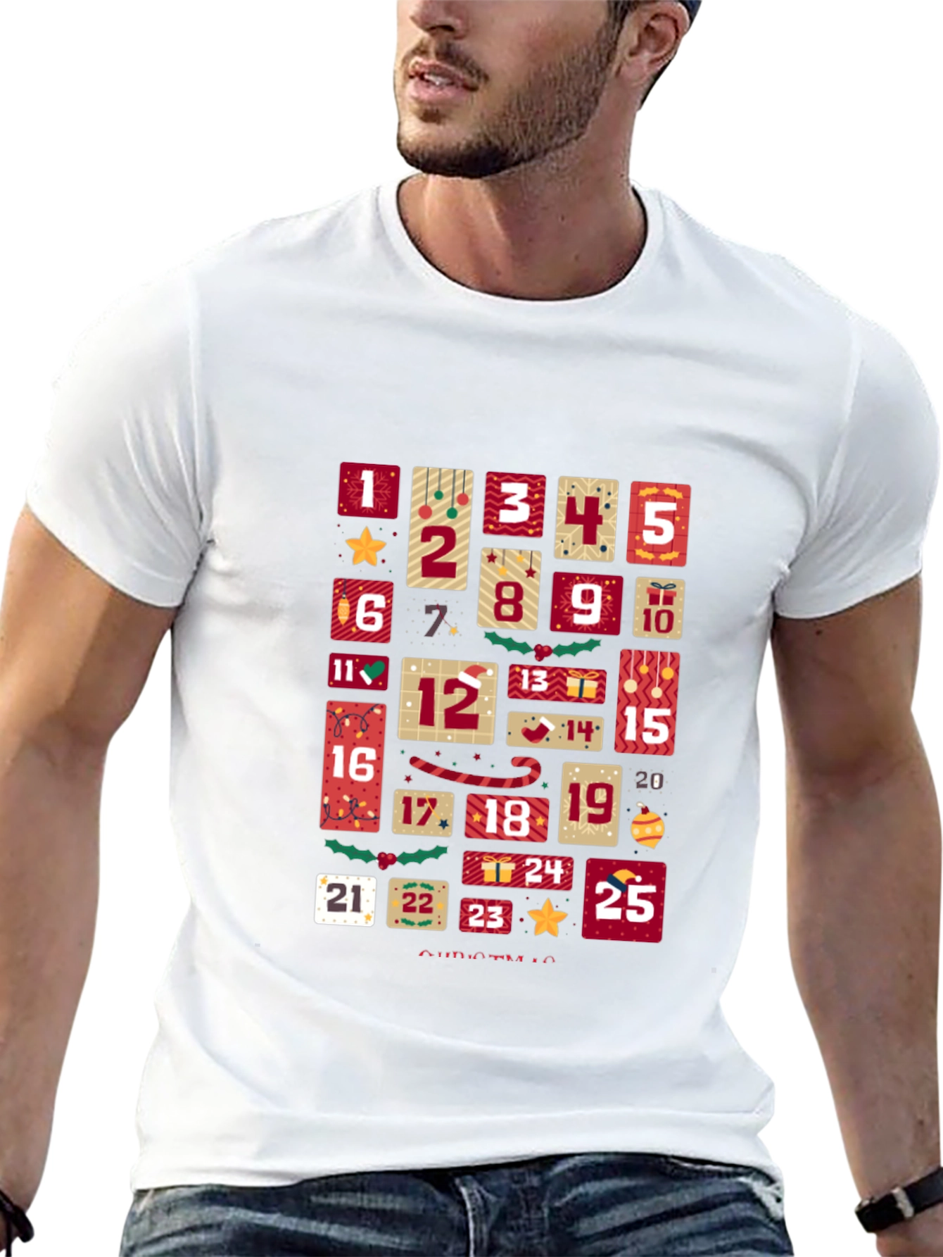 Christmas Advent Calendar T-Shirt - Festive Holiday Tee