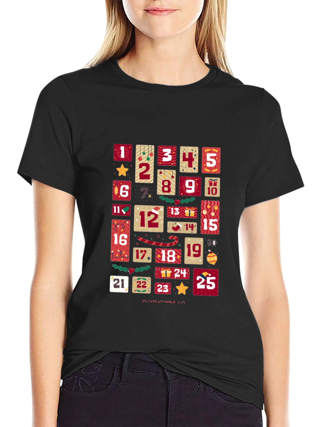 Christmas Advent Calendar T-Shirt - Festive Holiday Tee