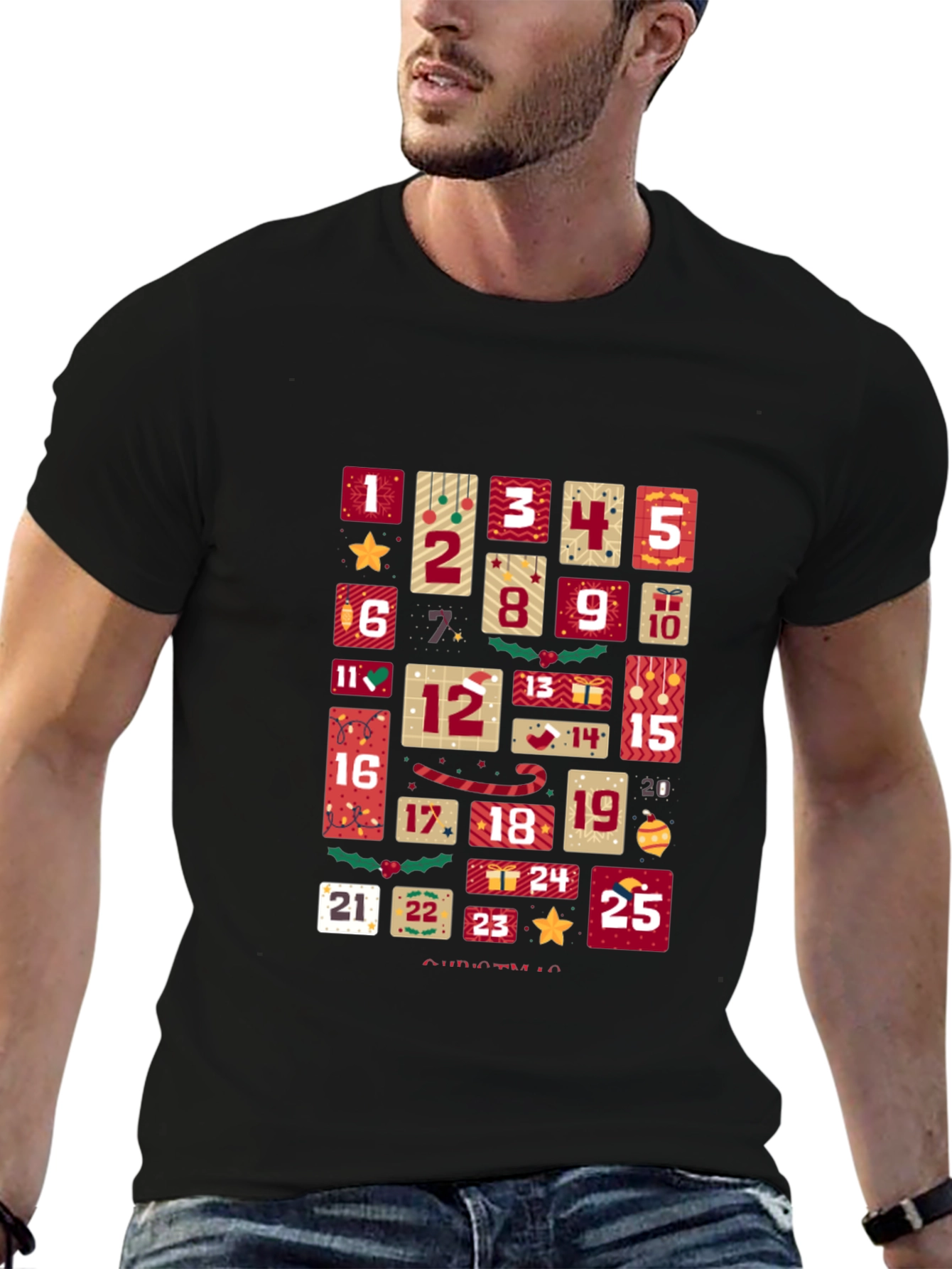 Christmas Advent Calendar T-Shirt - Festive Holiday Tee