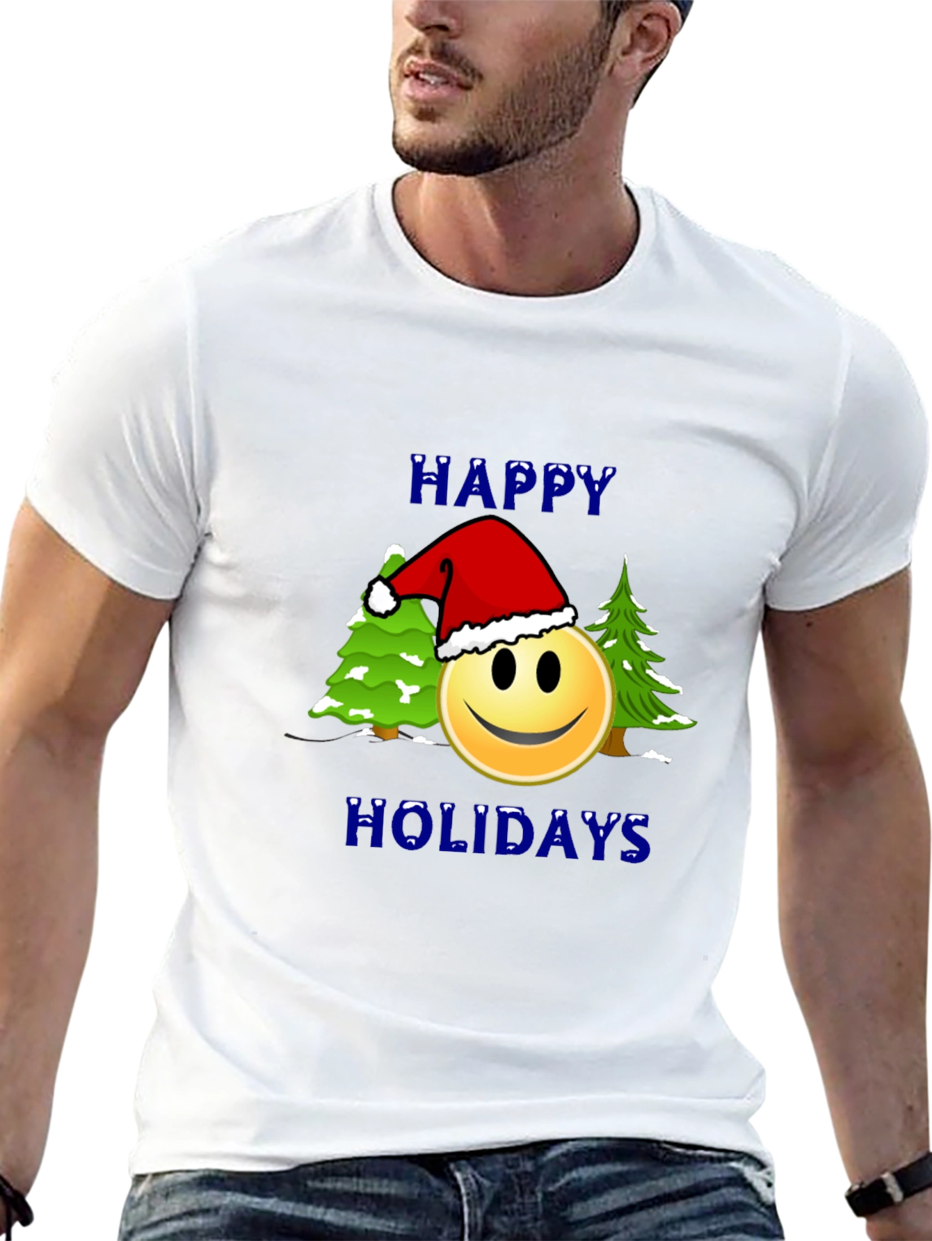 Holiday Smiley T-Shirt - Festive & Fun!