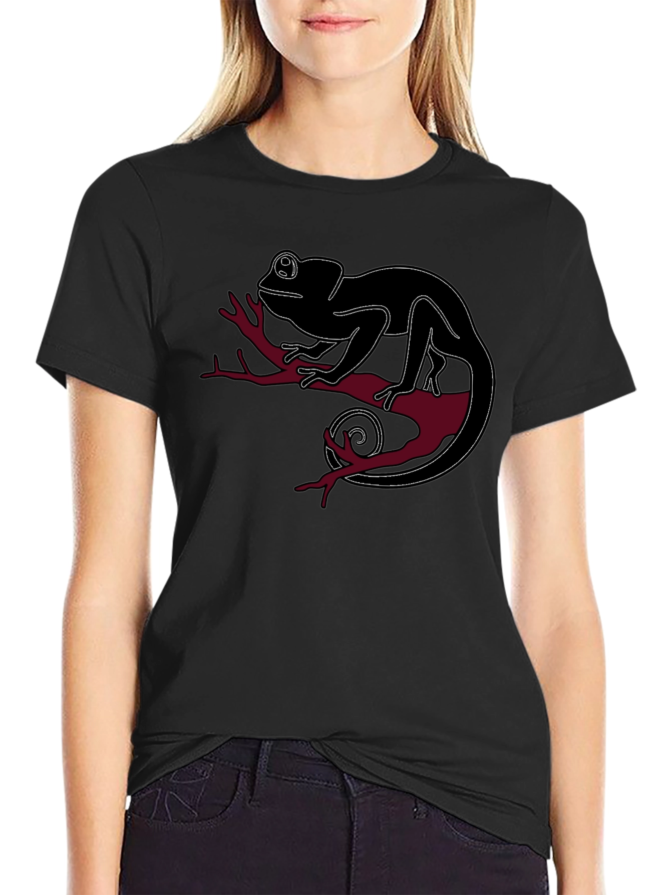 Chameleon Graphic Tee - Unique Animal Design