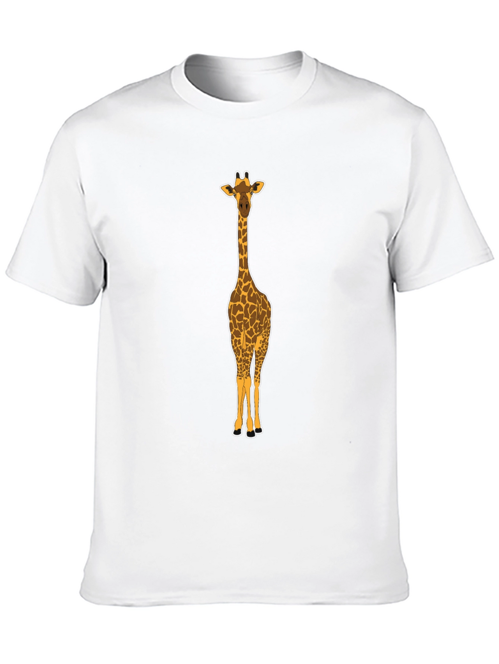Giraffe Graphic Tee - Mens Black Crew Neck T-Shirt