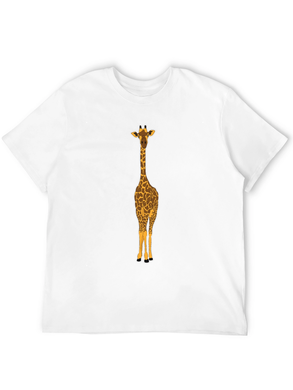 Giraffe Graphic Tee - Mens Black Crew Neck T-Shirt