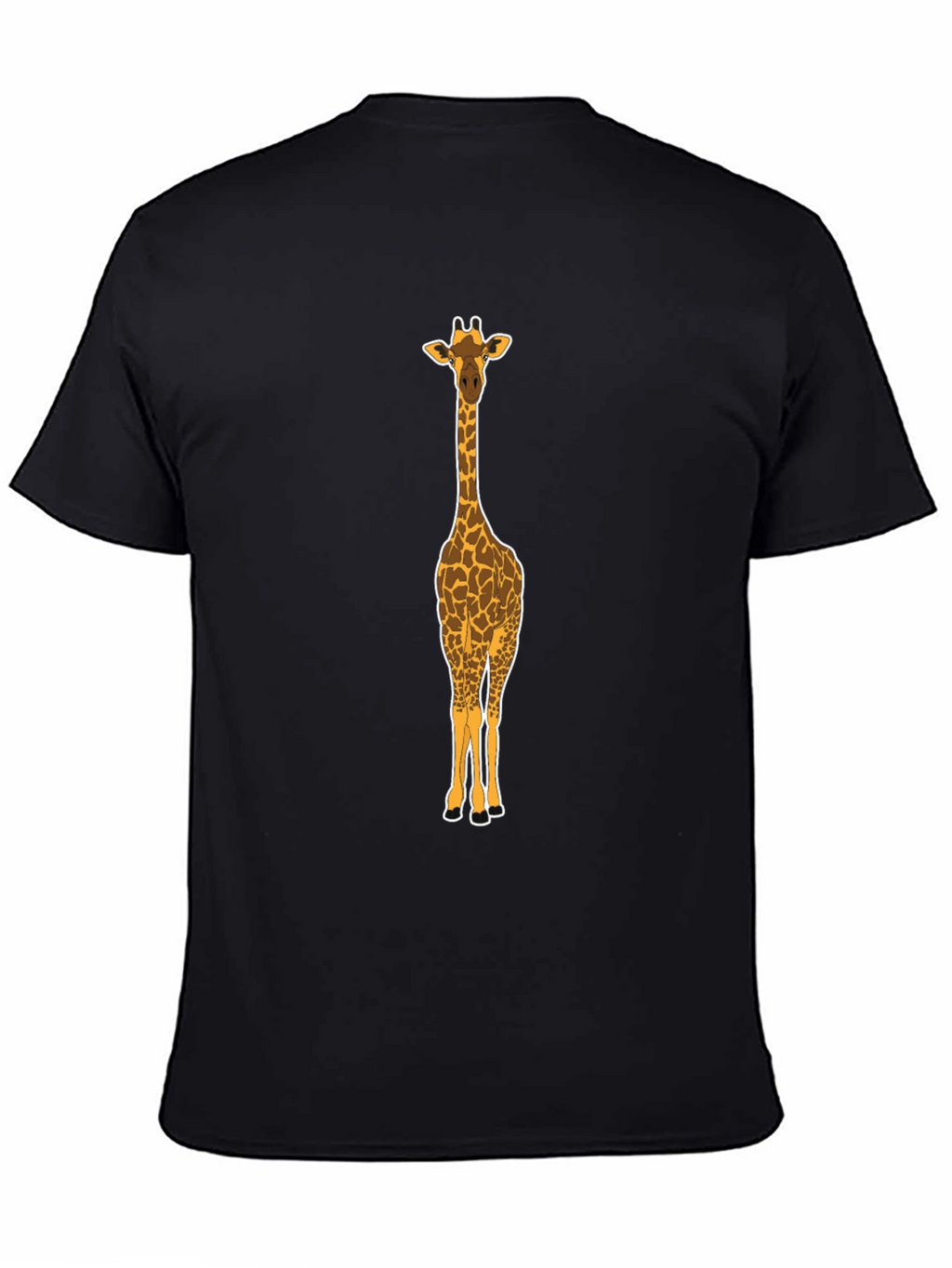 Giraffe Graphic Tee - Mens Black Crew Neck T-Shirt