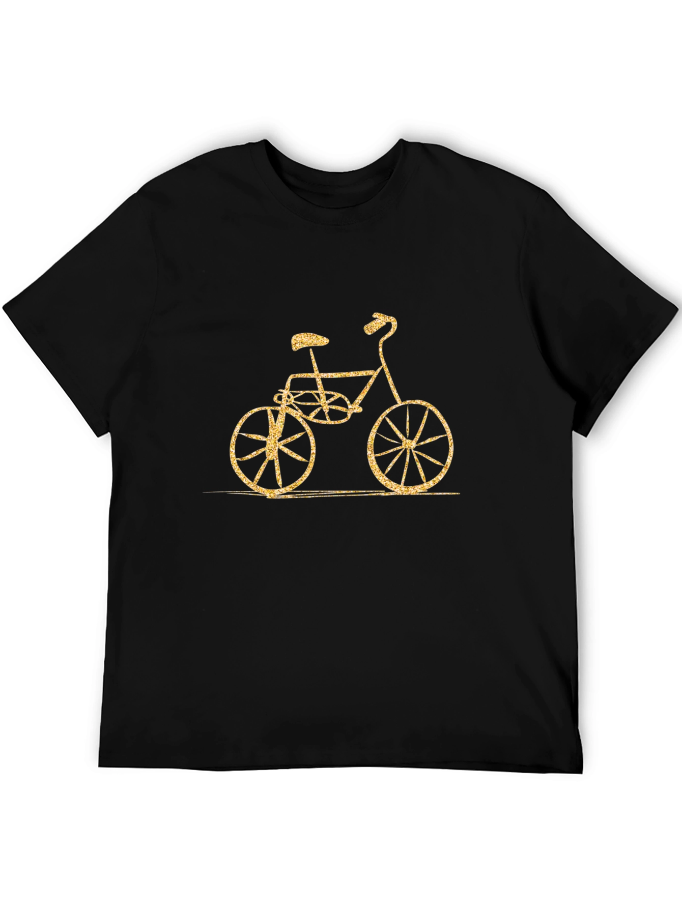 Vintage Bike Graphic Tee - Black Cotton Blend