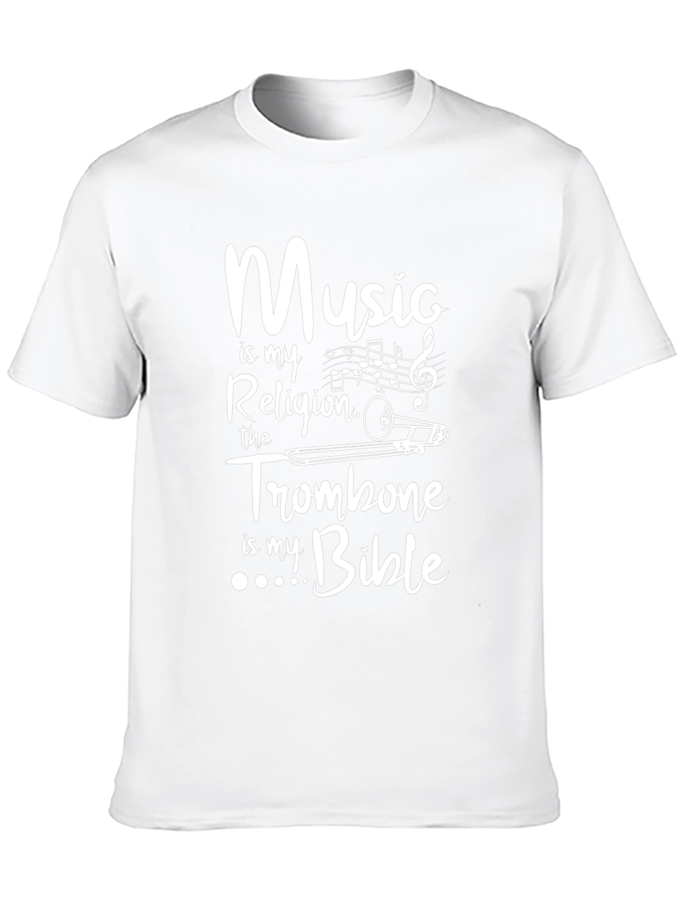 Music Is My Religion Trombone Bible T-Shirt