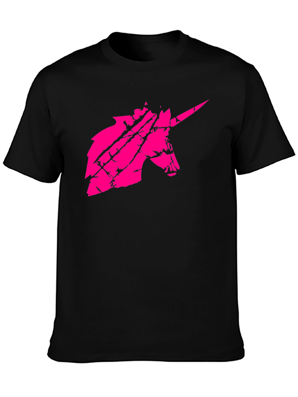 Unicorn Graphic Mens Black T-Shirt
