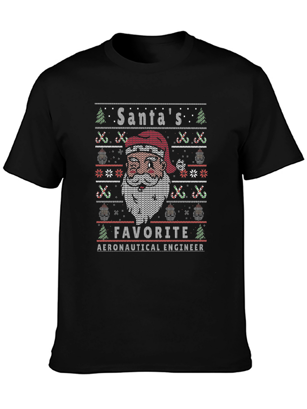 Santas Favorite Aeronautical Engineer Ugly Christmas T-Shirt