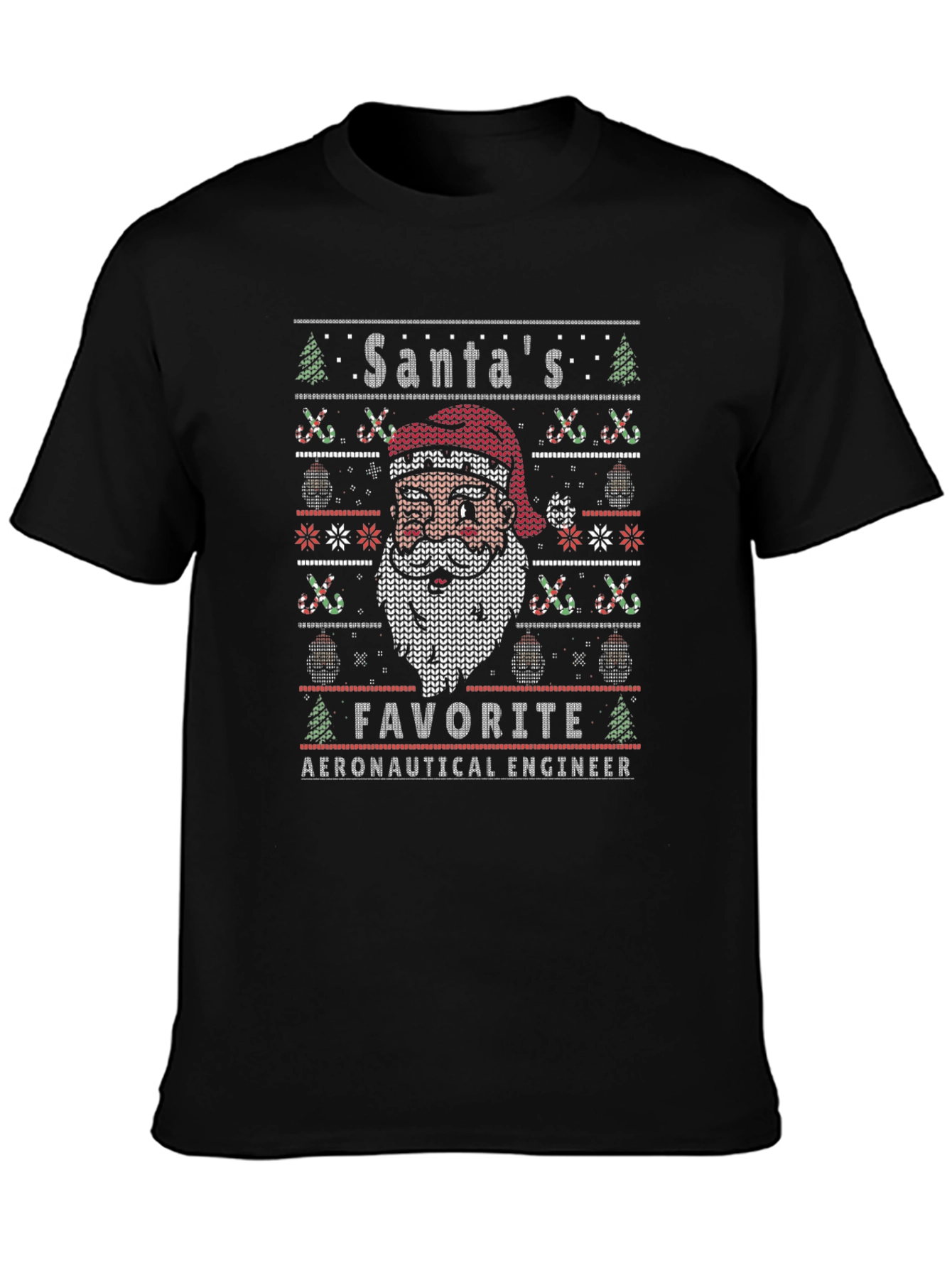 Santas Favorite Aeronautical Engineer Ugly Christmas T-Shirt