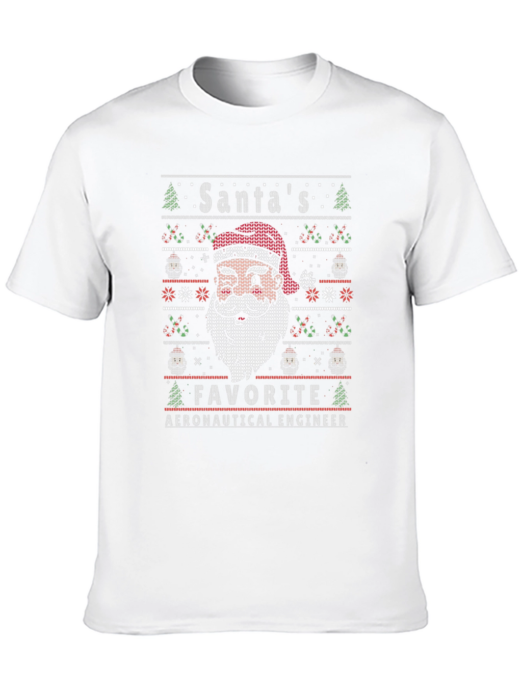 Santas Favorite Aeronautical Engineer Ugly Christmas T-Shirt