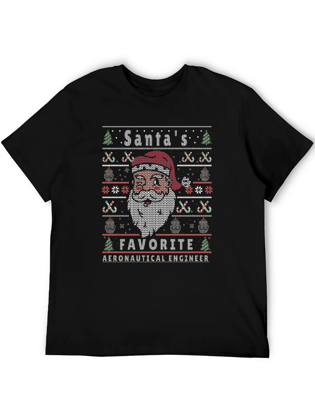 Santas Favorite Aeronautical Engineer Ugly Christmas T-Shirt