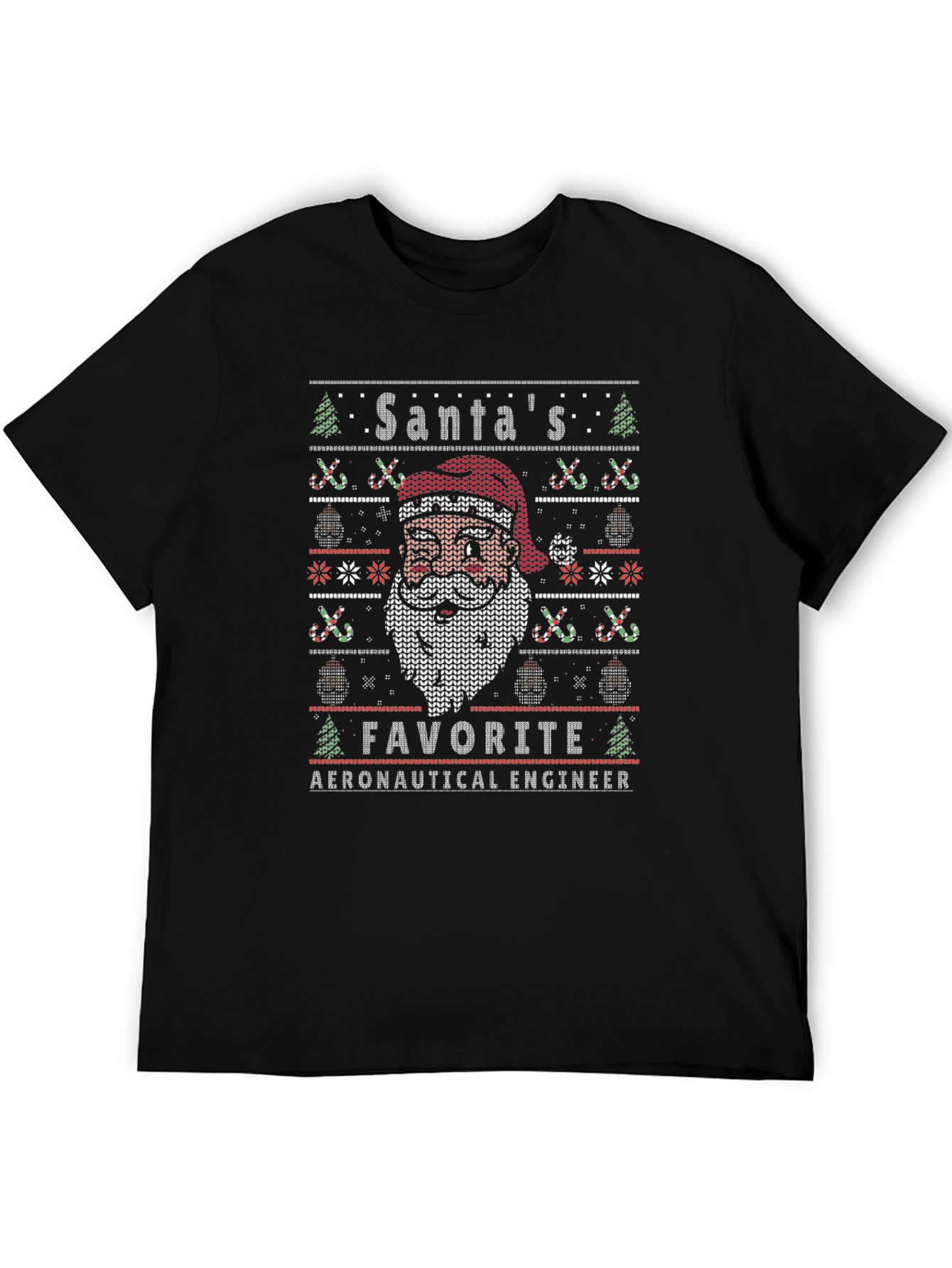 Santas Favorite Aeronautical Engineer Ugly Christmas T-Shirt