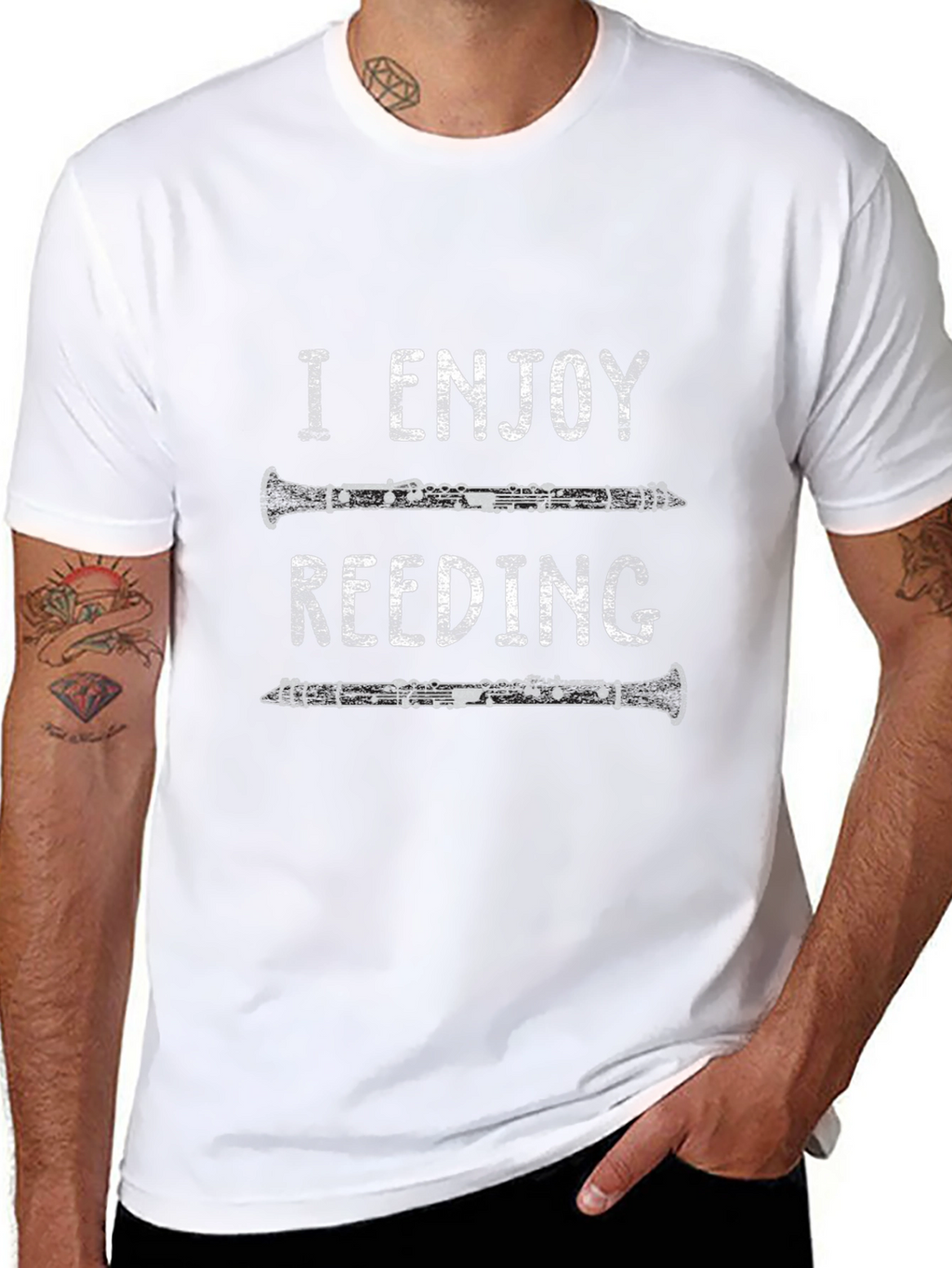 I Enjoy Reeding Clarinet T-Shirt Music Lover Tee