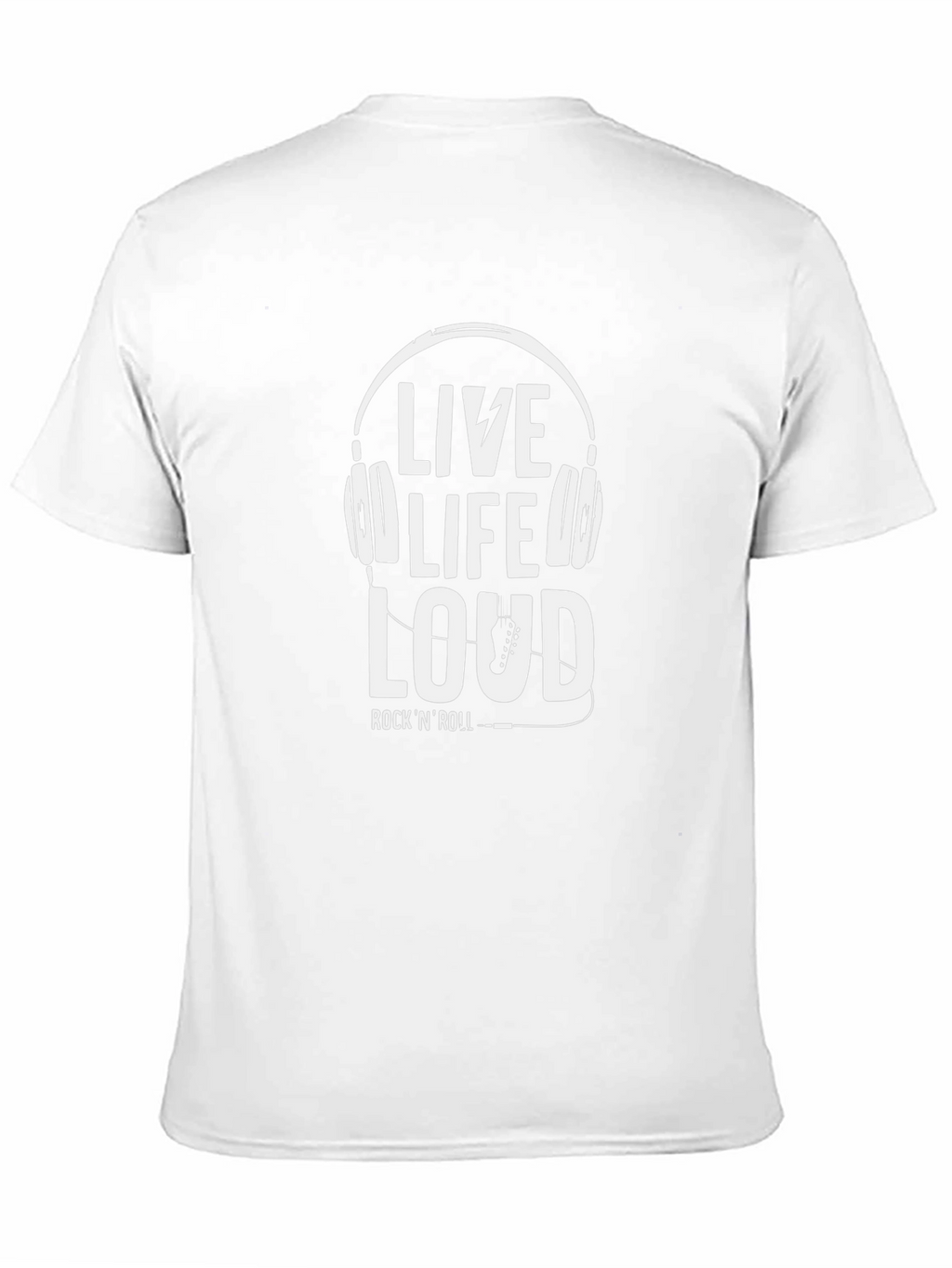 Live Life Loud RockNRoll Black T-Shirt