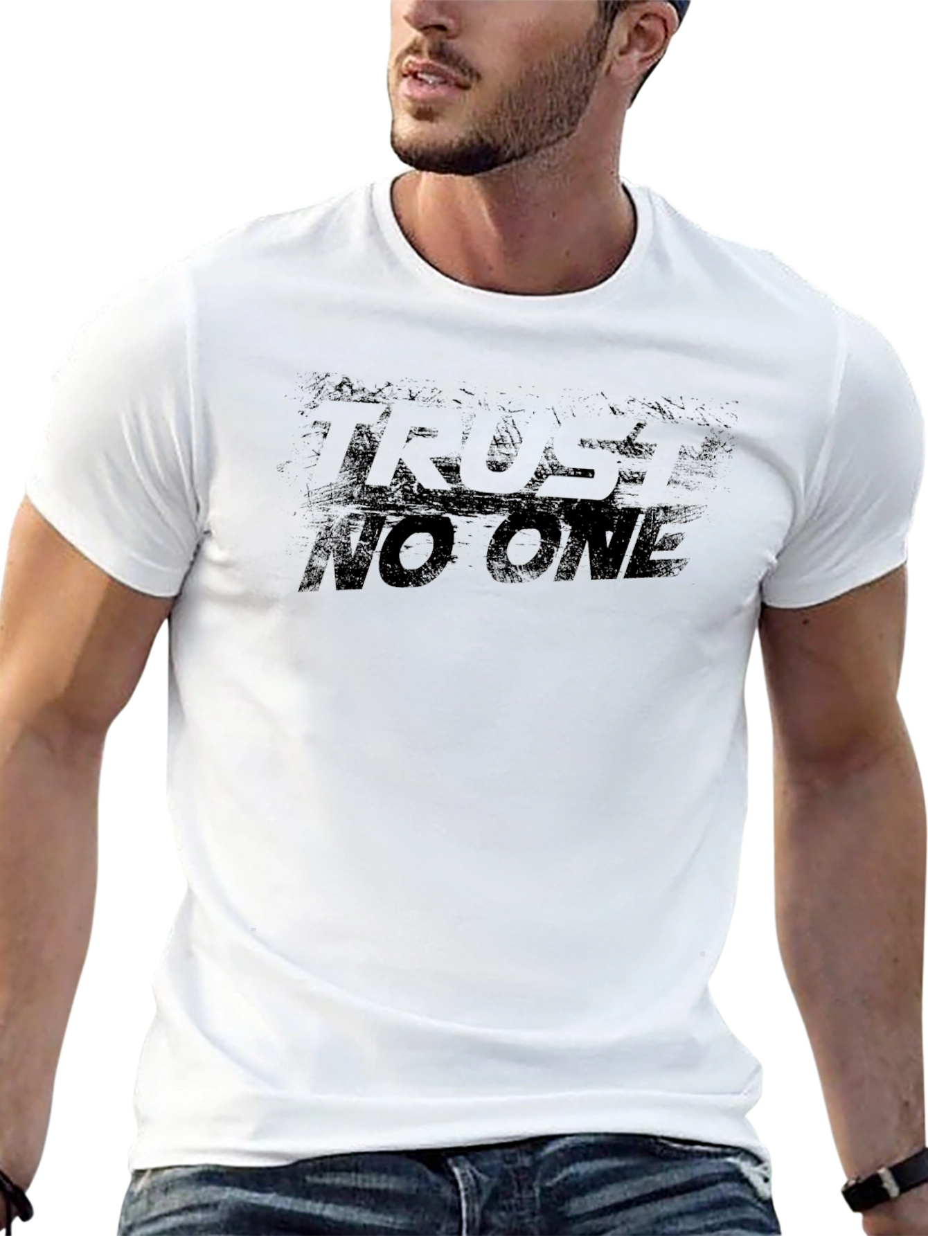Trust No One Graphic Tee - Mens Black T-Shirt