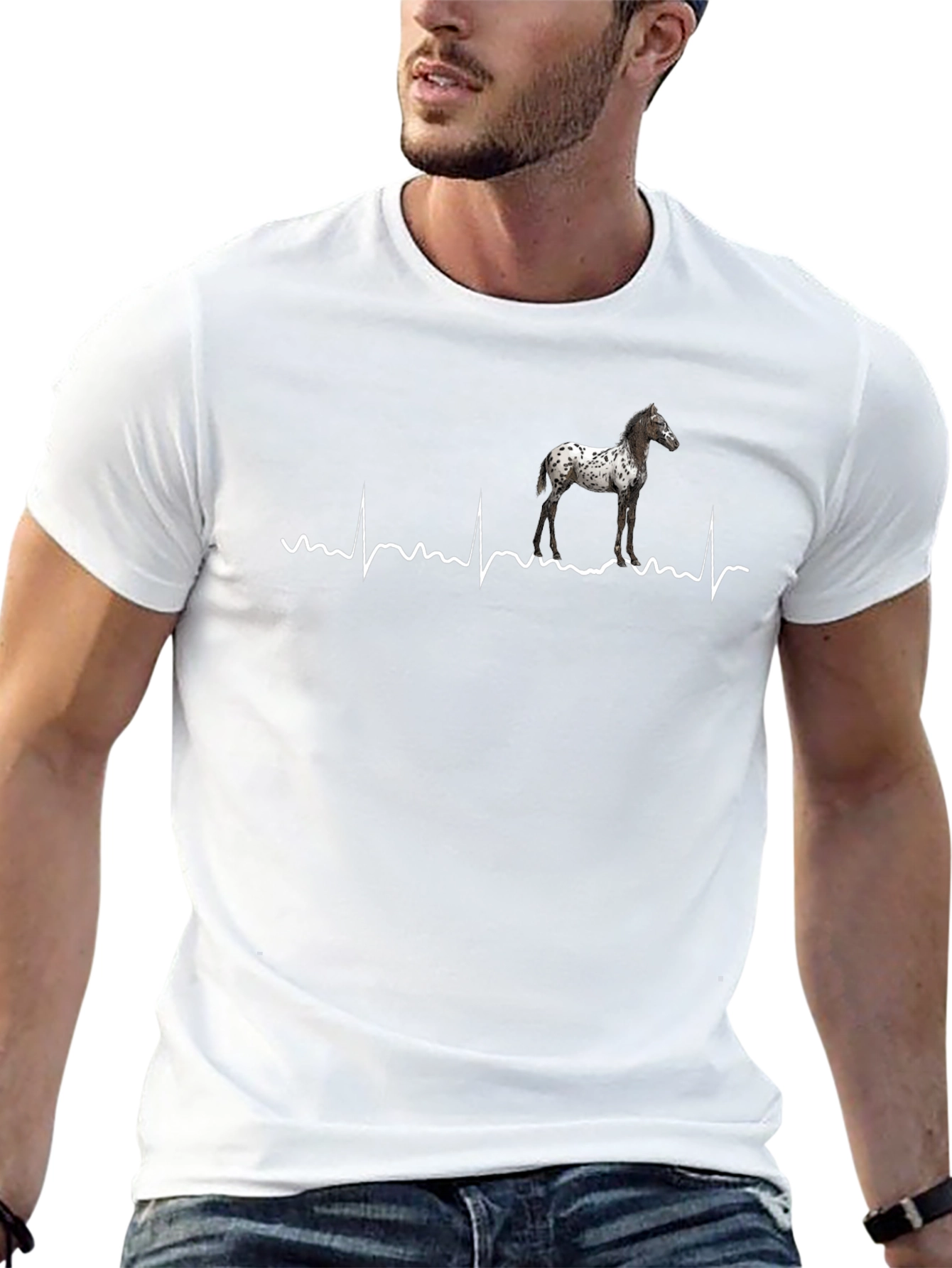 Horse Heartbeat T-Shirt - Stylish Graphic Tee