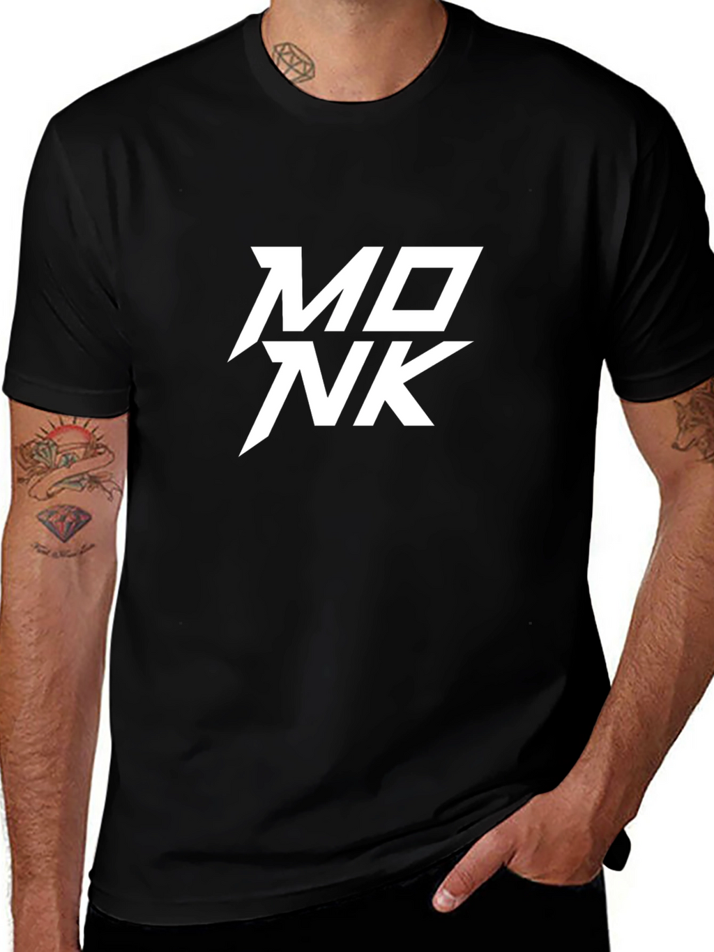 MONK Graphic Tee - Stylish Black T-Shirt