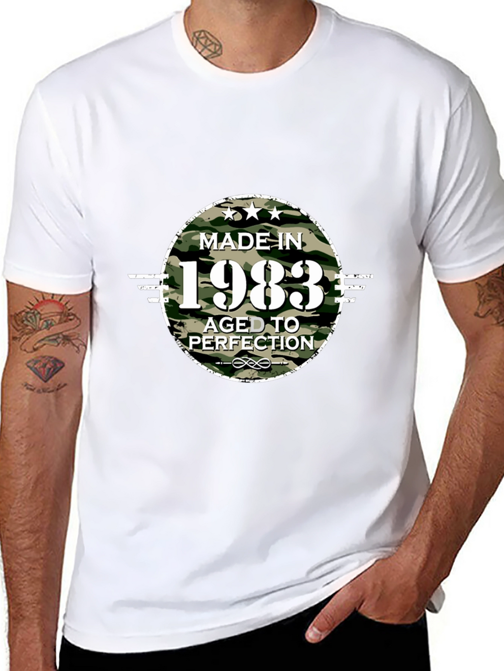 Made in 1983 Aged to Perfection Camo T-Shirt