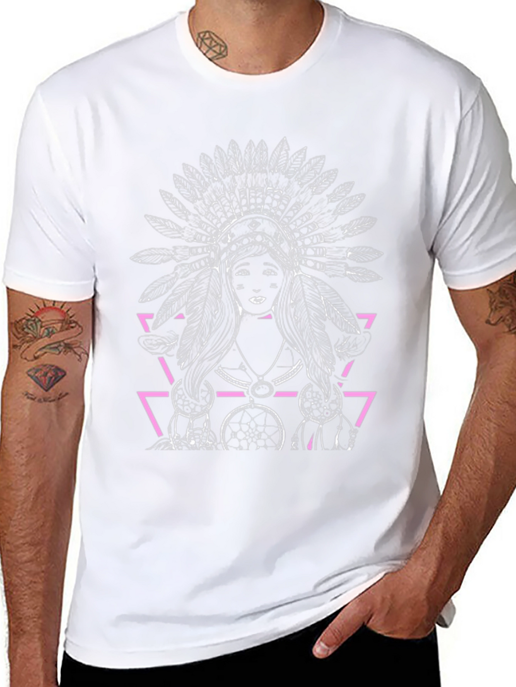Native American Graphic Black T-Shirt