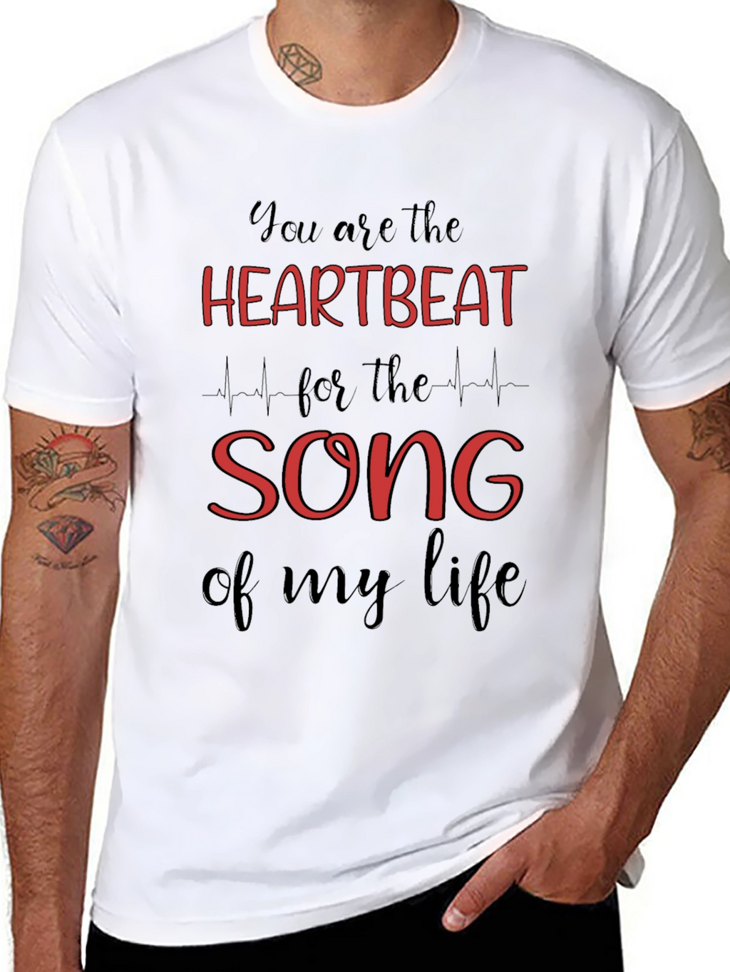 Heartbeat Song Graphic Tee - Black T-Shirt