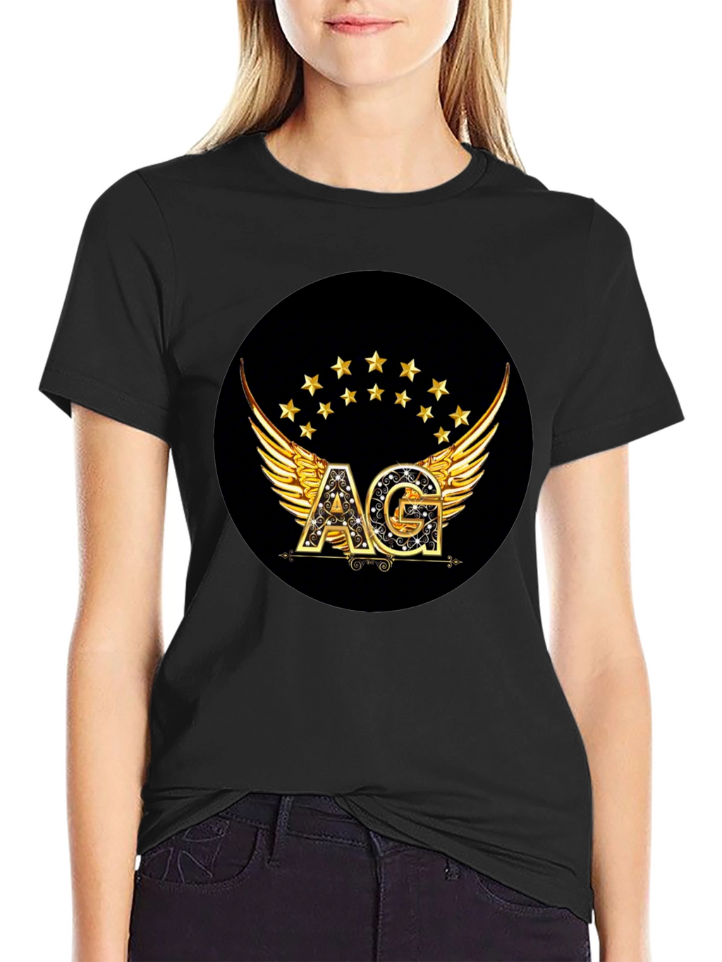 Winged AG Logo Black T-Shirt