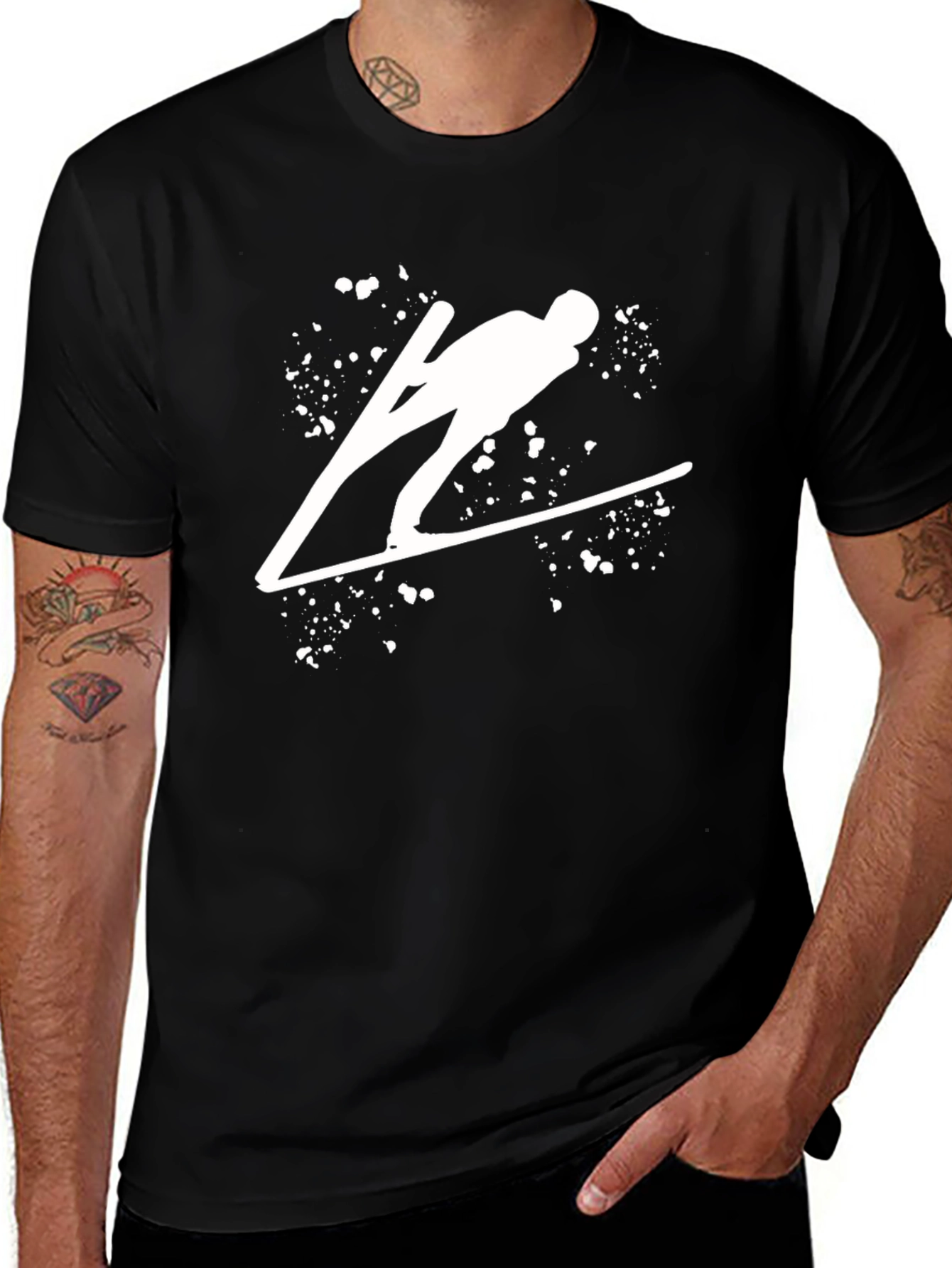 Ski Jumping T-Shirt: Graphic Tee for Winter Sports